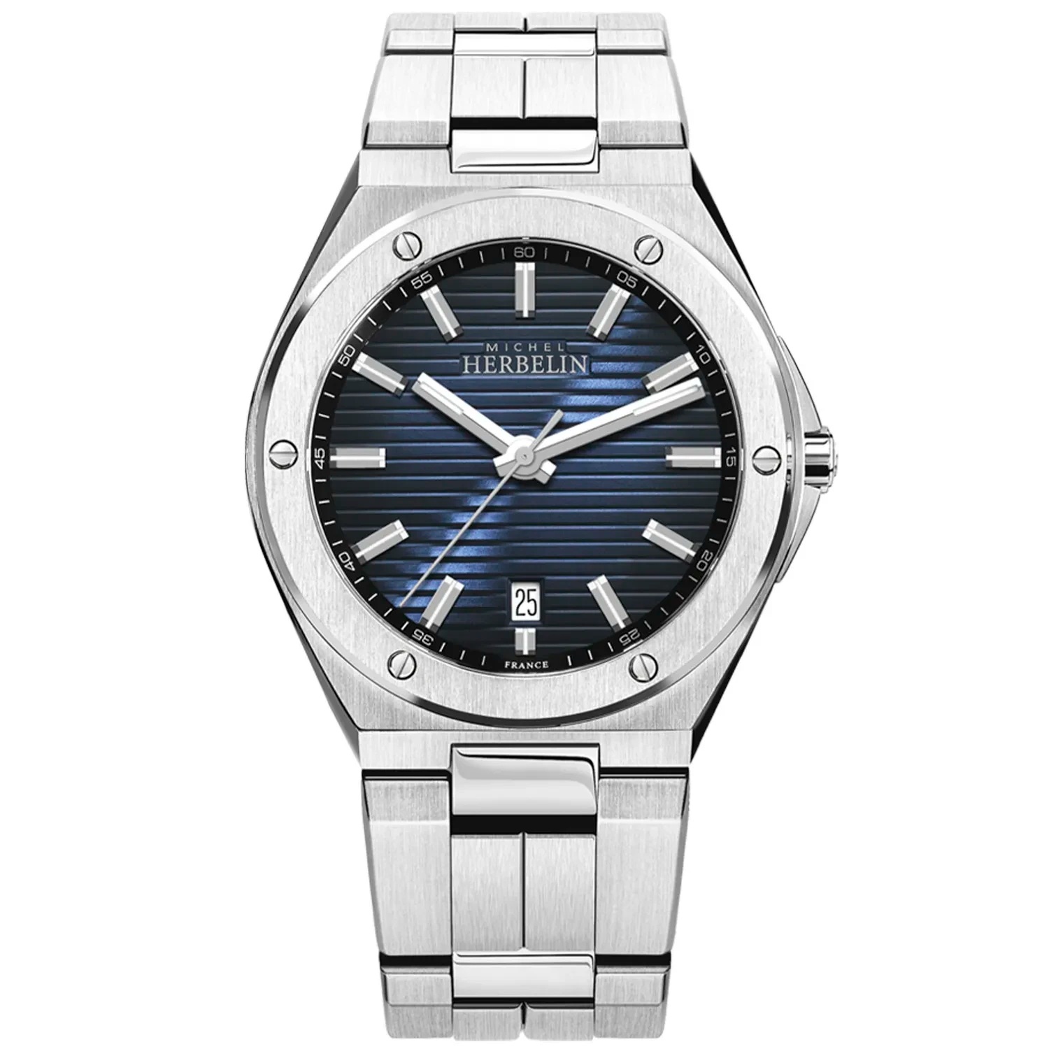 HERBELIN Cap Camarat Blue Gradient Dial 40.5mm Silver Stainless Steel Bracelet 12245B15 - 