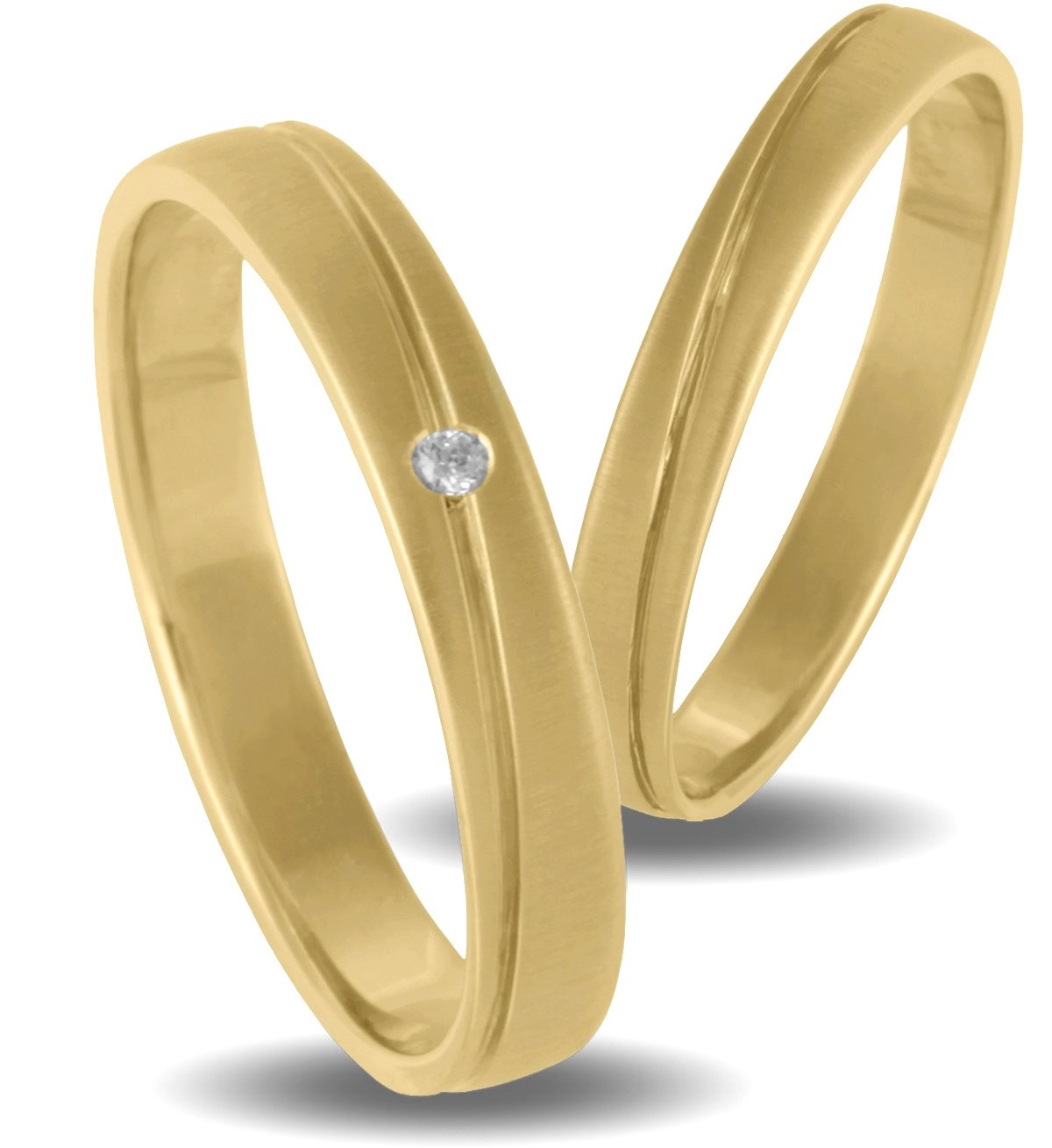 VERES4EVER Collection Βέρες Κίτρινο Χρυσό V2036CZ - Κίτρινο Χρυσό