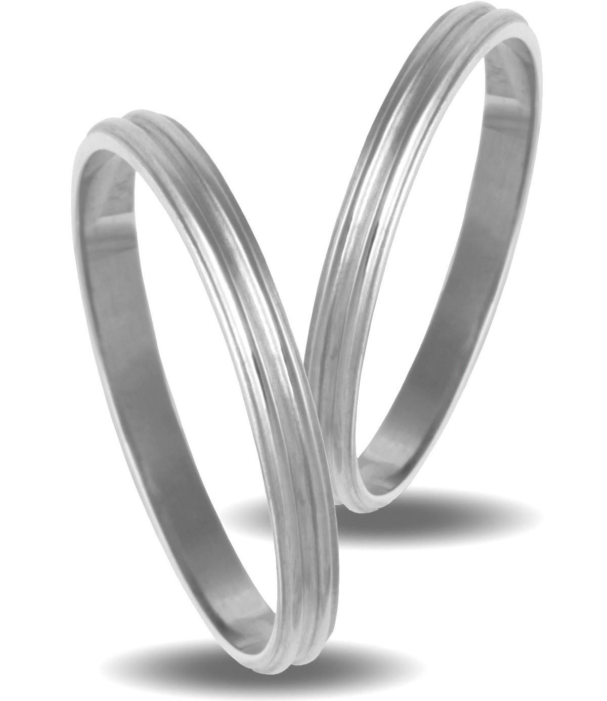 VERES4EVER Collection Βέρες Λευκό Χρυσό V2050 - Λεύκο Χρυσό