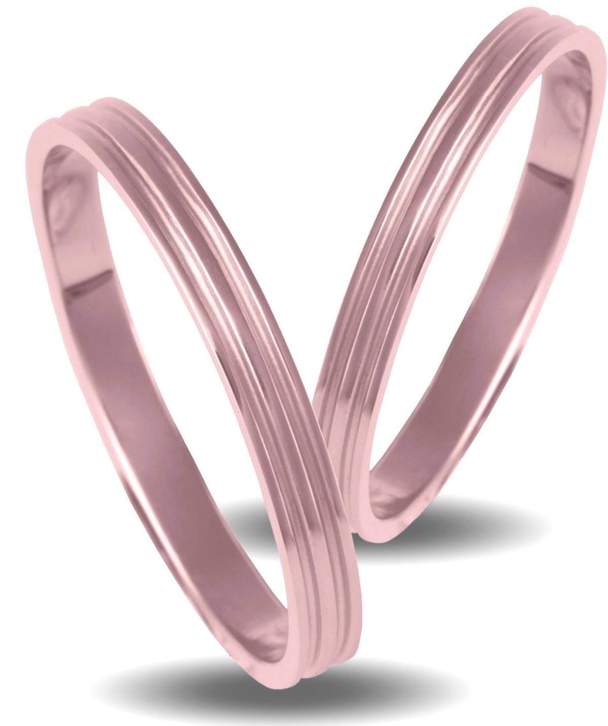 VERES4EVER Collection Βέρες Ροζ  Χρυσό V2052 - Ροζ Χρυσό