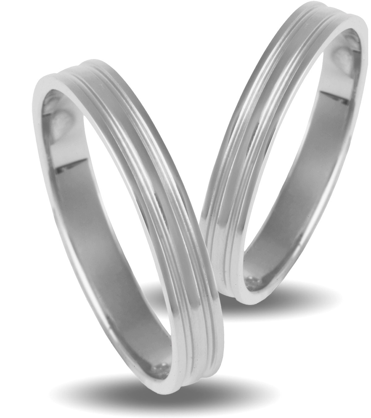 VERES4EVER Collection Βέρες Λευκό Χρυσό V2053 - Λεύκο Χρυσό