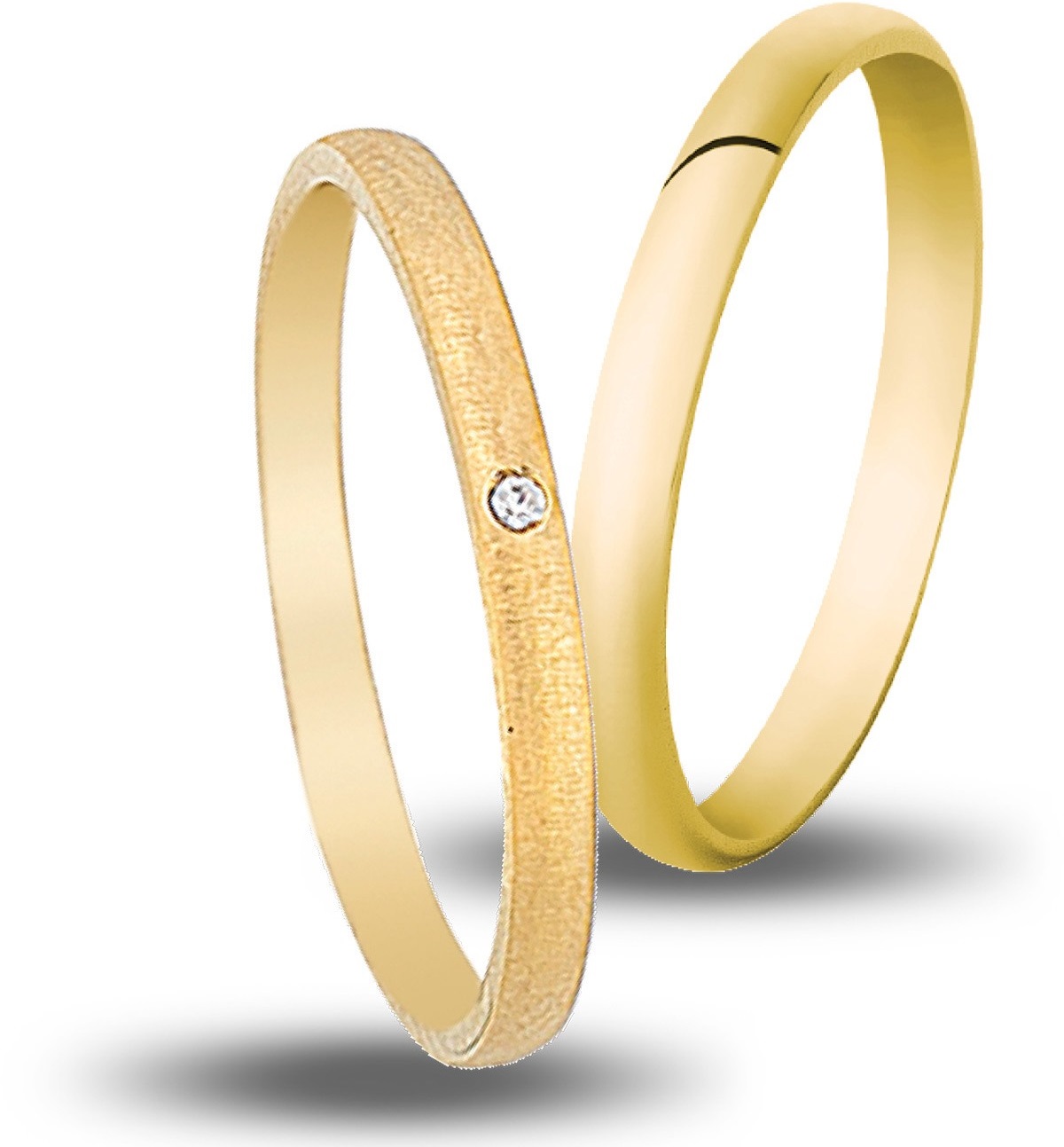 VERES4EVER Collection Βέρες Κίτρινο Χρυσό V2120CZ - Κίτρινο Χρυσό