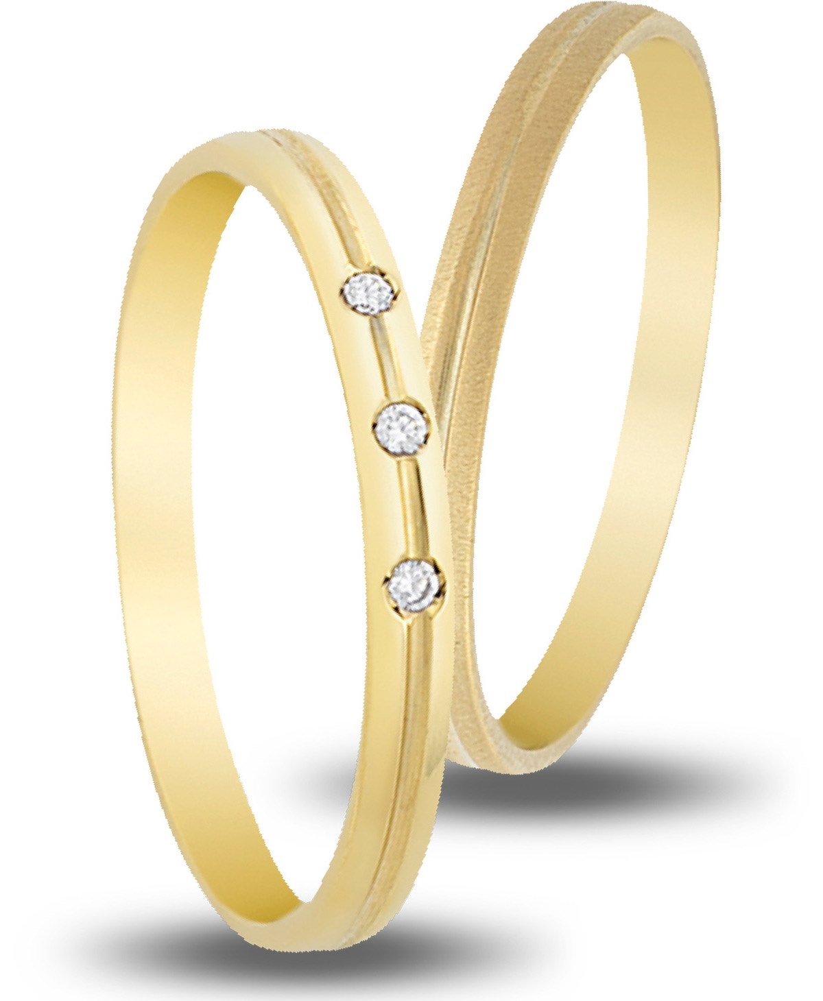 VERES4EVER Collection Βέρες Κίτρινο Χρυσό V2126CZ - Κίτρινο Χρυσό