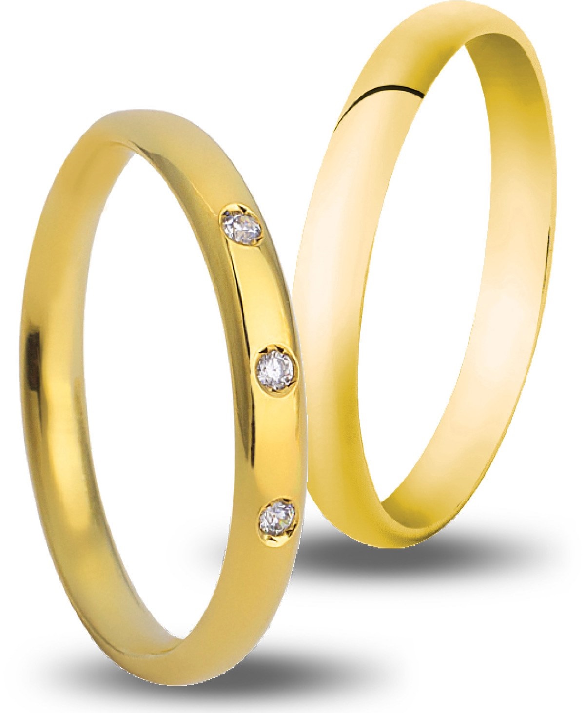 VERES4EVER Collection Βέρες Κίτρινο Χρυσό V2225CZ