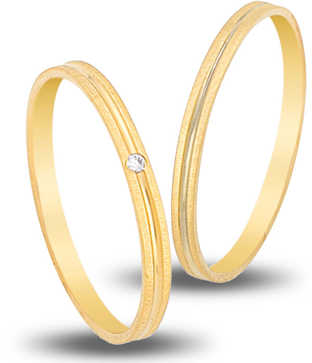 VERES4EVER Collection Βέρες Κίτρινο Χρυσό V3121CZ - Κίτρινο Χρυσό