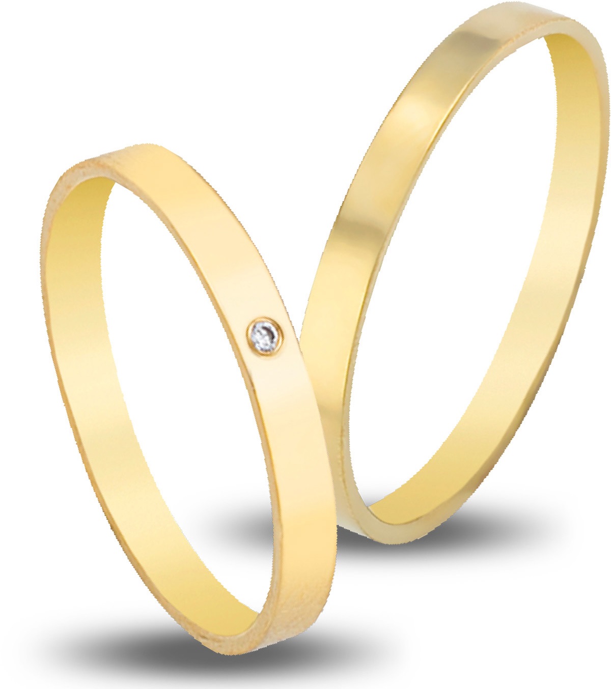 VERES4EVER Collection Βέρες Κίτρινο Χρυσό V3125CZ - Κίτρινο Χρυσό