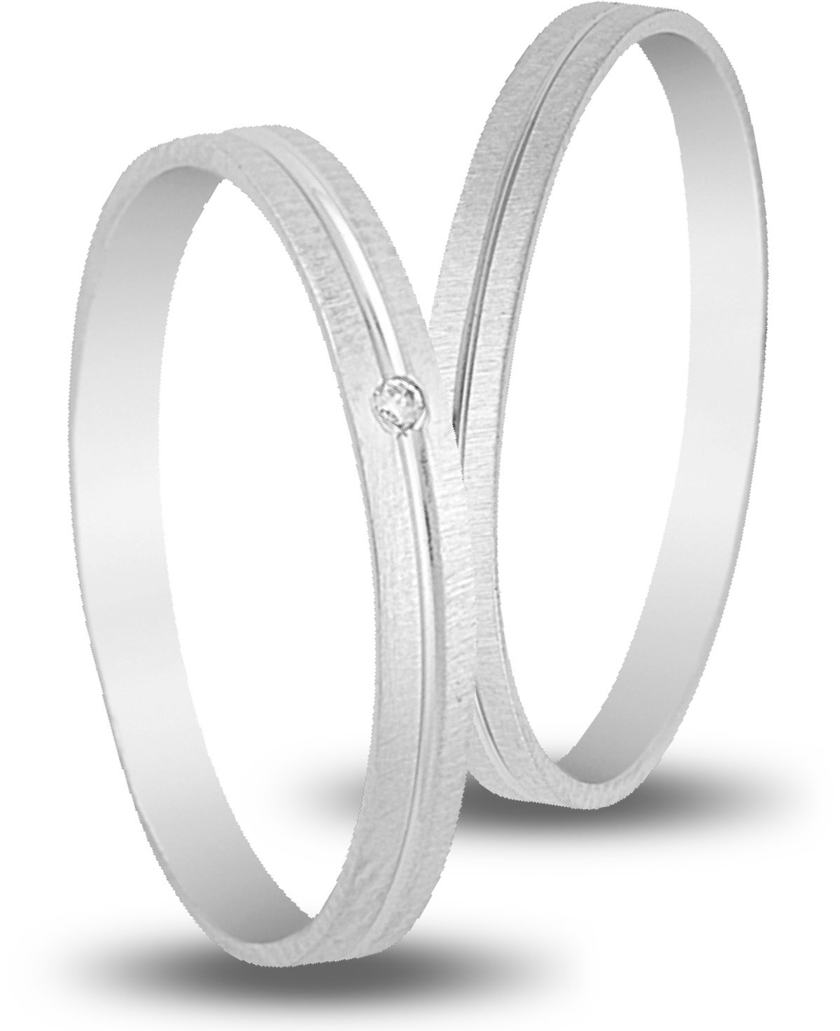 VERES4EVER Collection Βέρες Λευκό Χρυσό V3126CZ - Λεύκο Χρυσό