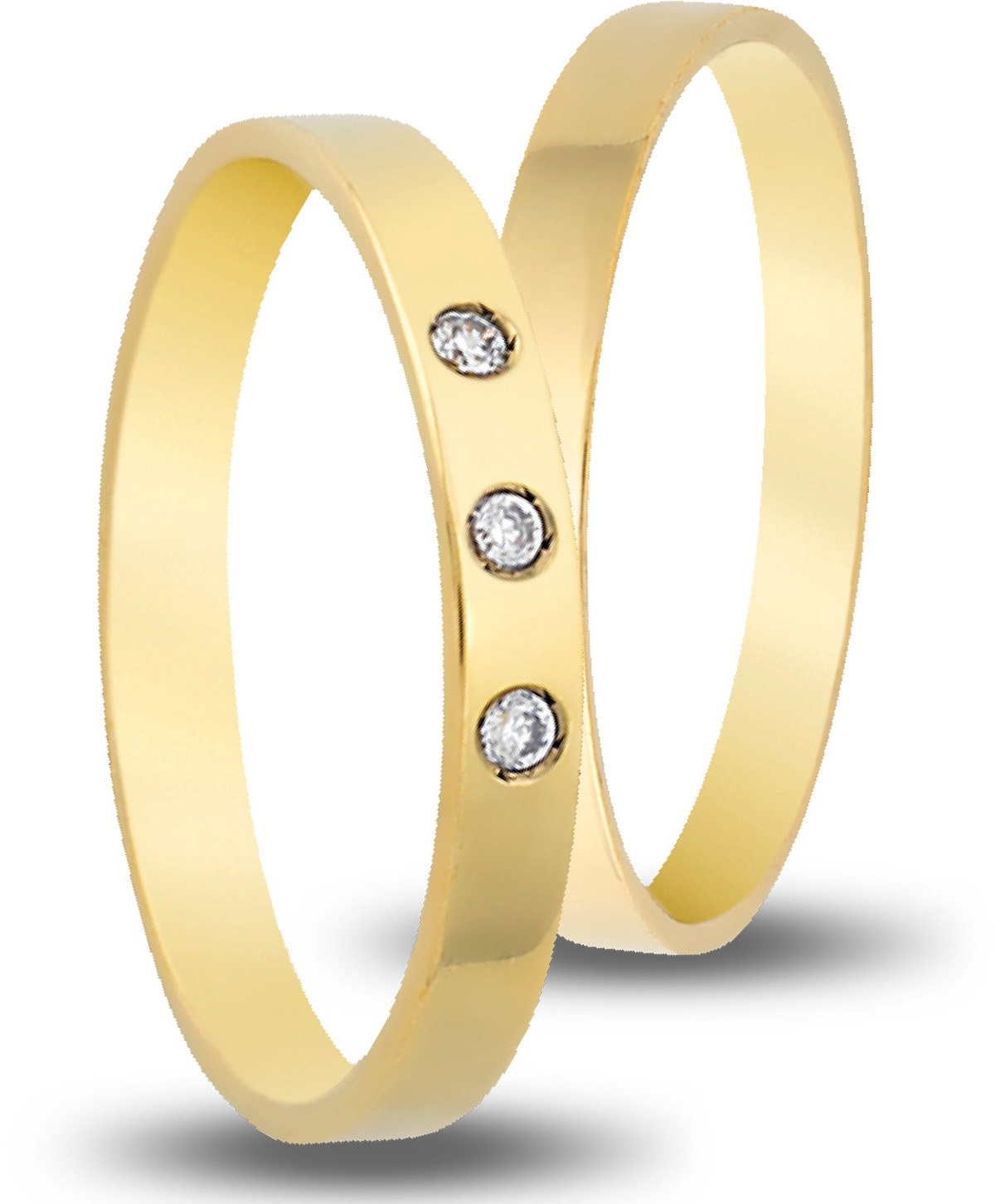 VERES4EVER Collection Βέρες Κίτρινο Χρυσό V3130CZ - Κίτρινο Χρυσό