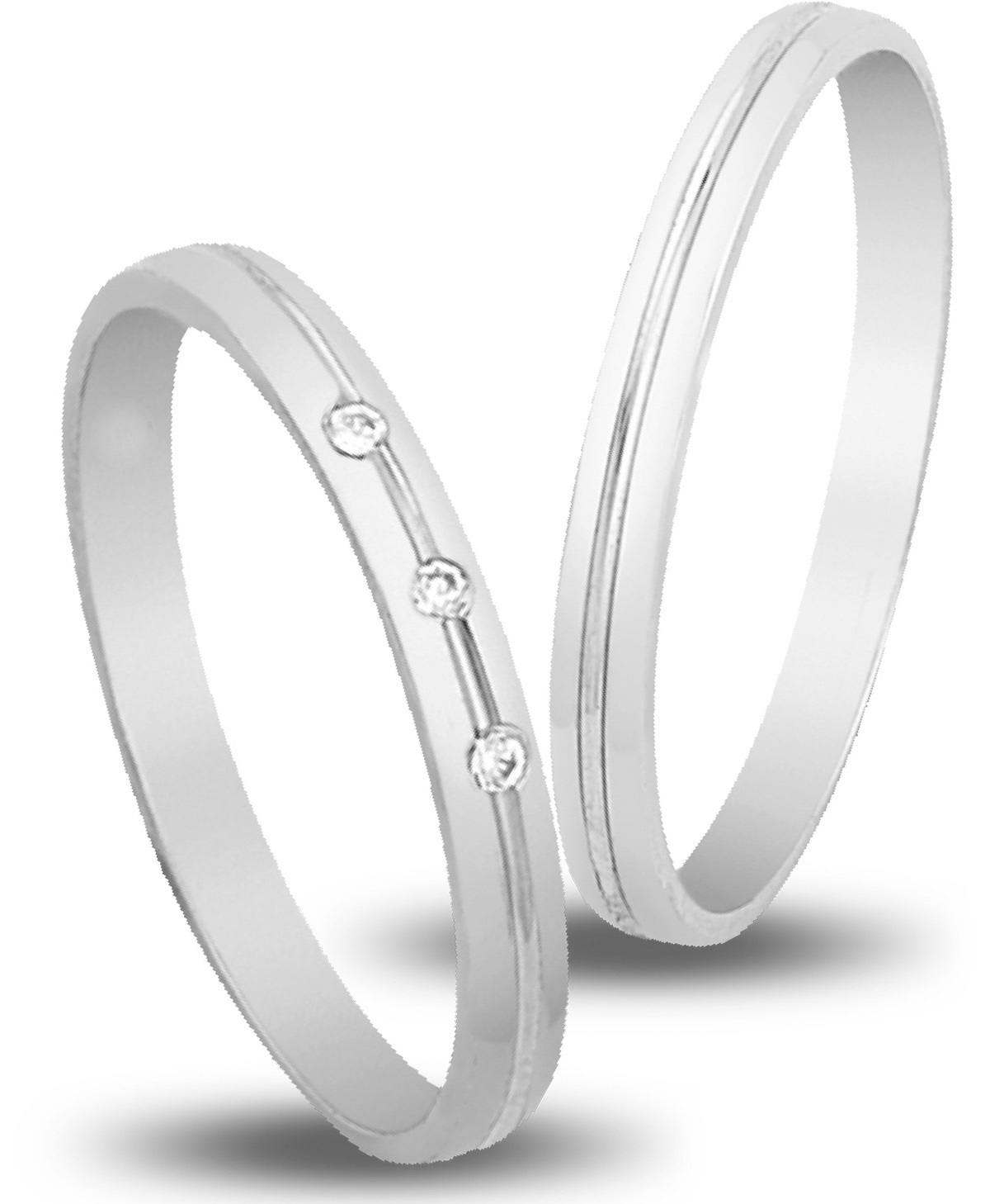 VERES4EVER Collection Βέρες Λευκό Χρυσό V4126CZ