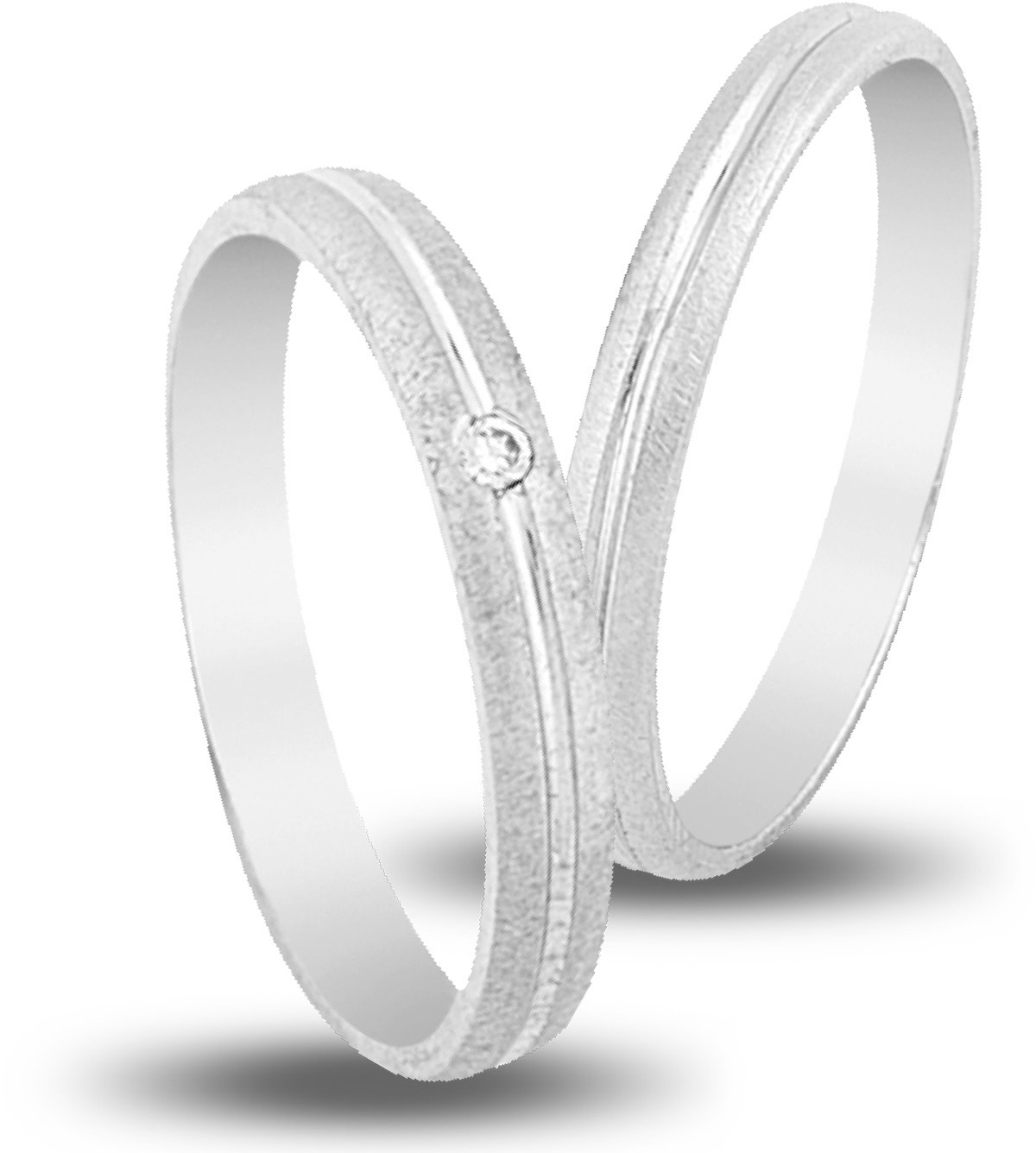 VERES4EVER Collection Βέρες Λευκό Χρυσό V4131CZ - Λεύκο Χρυσό