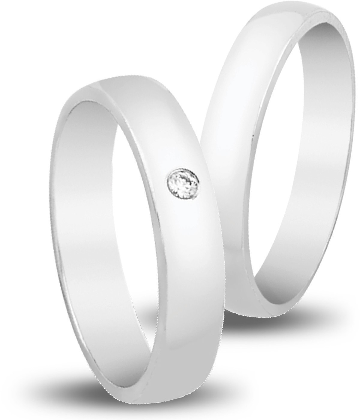 VERES4EVER Collection Βέρες Λευκό Χρυσό V4140CZ