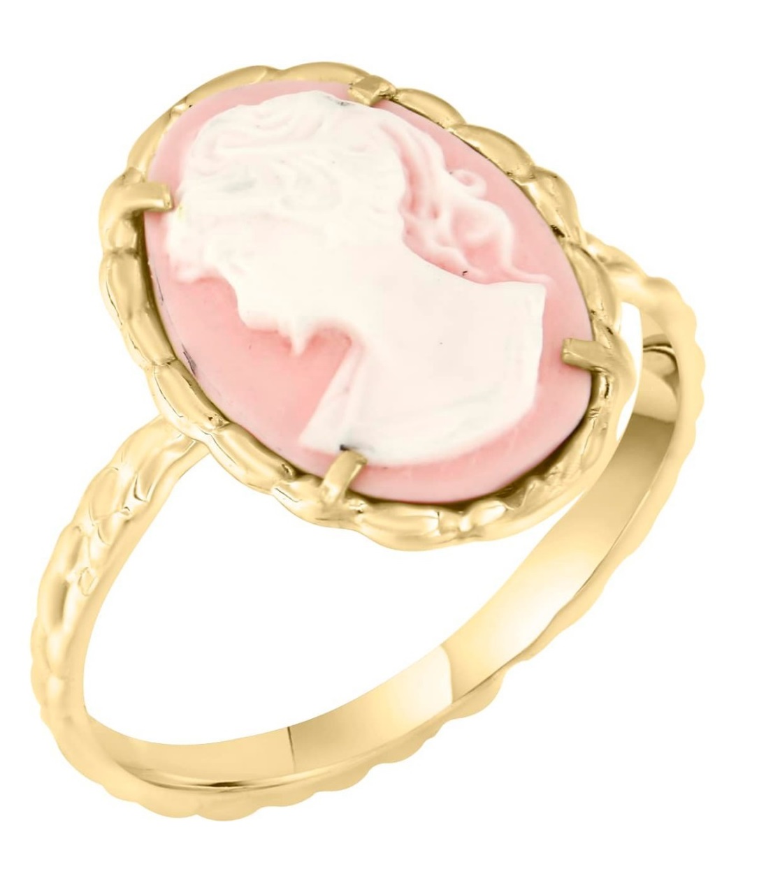 ΔΑΧΤΥΛΙΔΙ Cameo Χειροποίητο Κ14 Κίτρινο Χρυσό 14040R - 