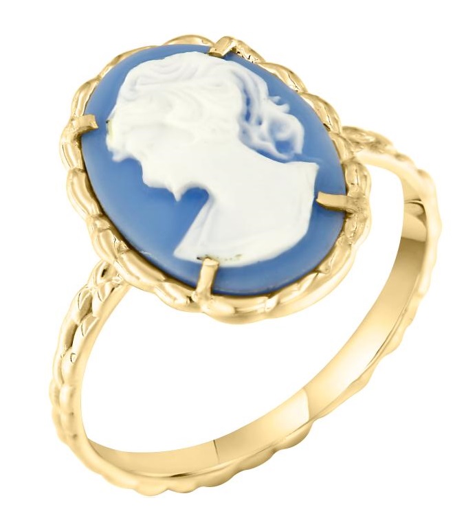 ΔΑΧΤΥΛΙΔΙ Cameo Κίτρινο Χρυσό 14Κ Χειροποίητο 14116R