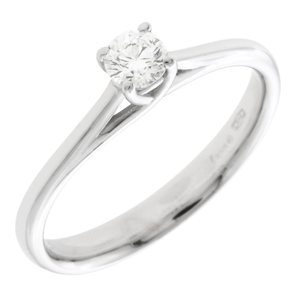 RING Single Stone SENZIO Collection White Gold K18 with 0.25ct. Diamond XX8670