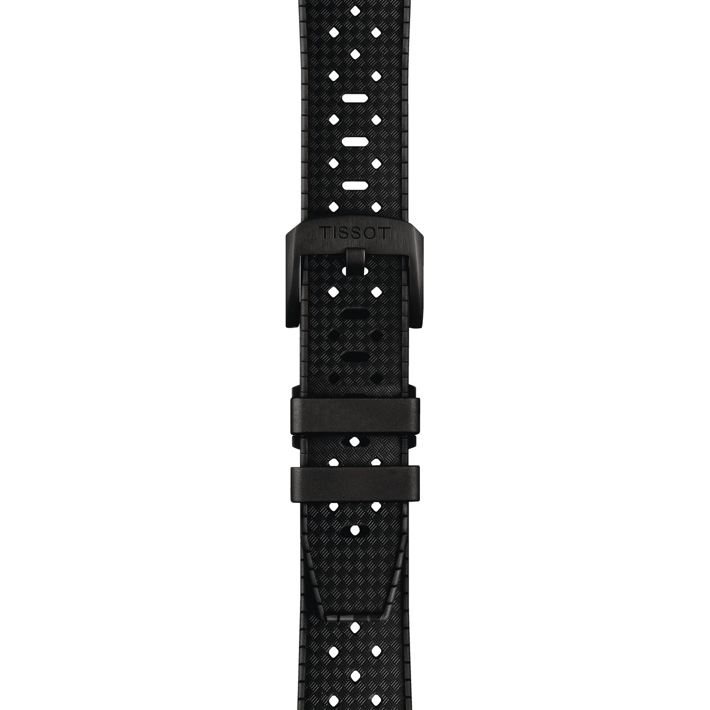 TISSOT Official Seastar GMT 20-18mm Black Rubber Strap with Black Hardware T603049462 - 