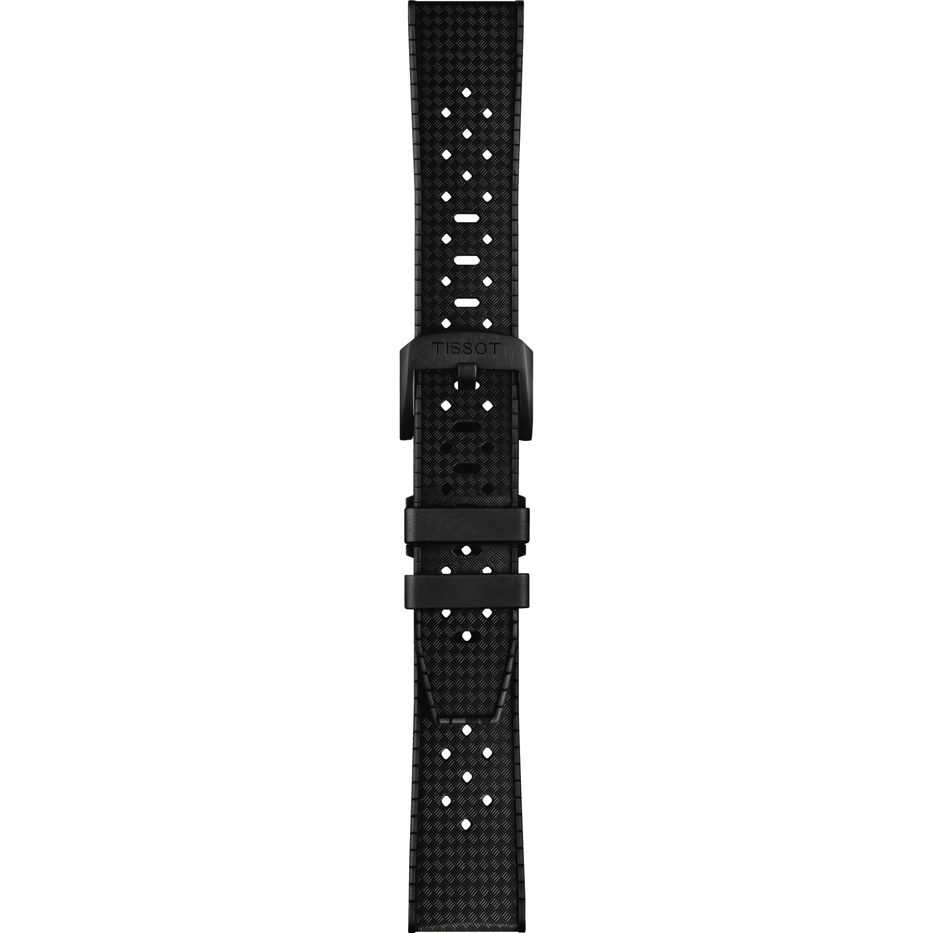 TISSOT Official Seastar GMT 20-18mm Black Rubber Strap with Black Hardware T603049462 - 3