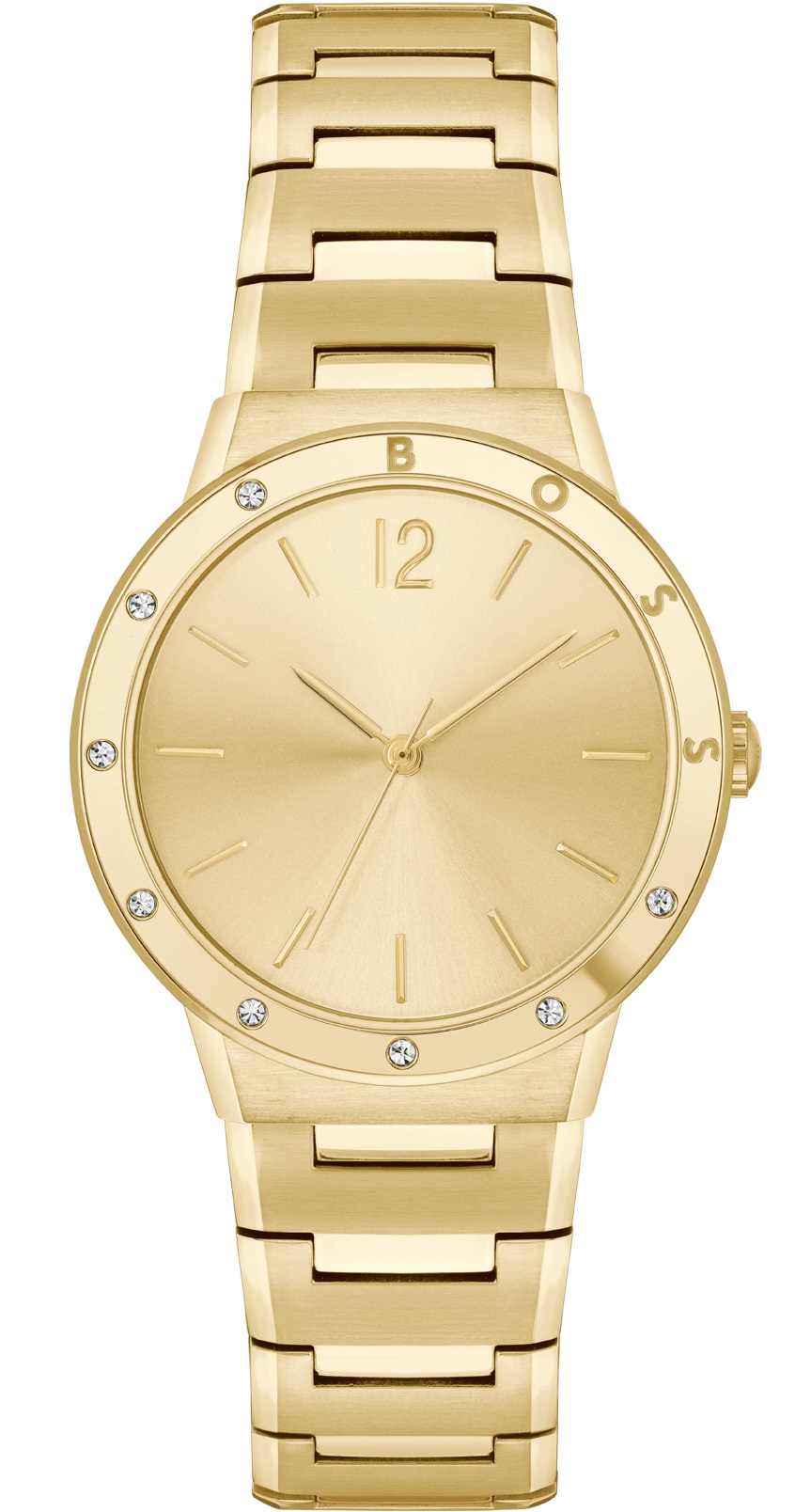 HUGO BOSS Crystals 34mm Gold Stainless Steel Bracelet 1502715 - 1