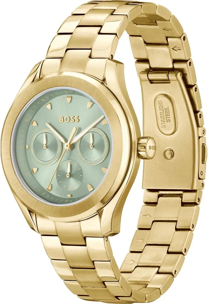 BOSS Lida Multifunction Light Green Dial 38mm Gold Stainless Steel Bracelet 1502745 - 2