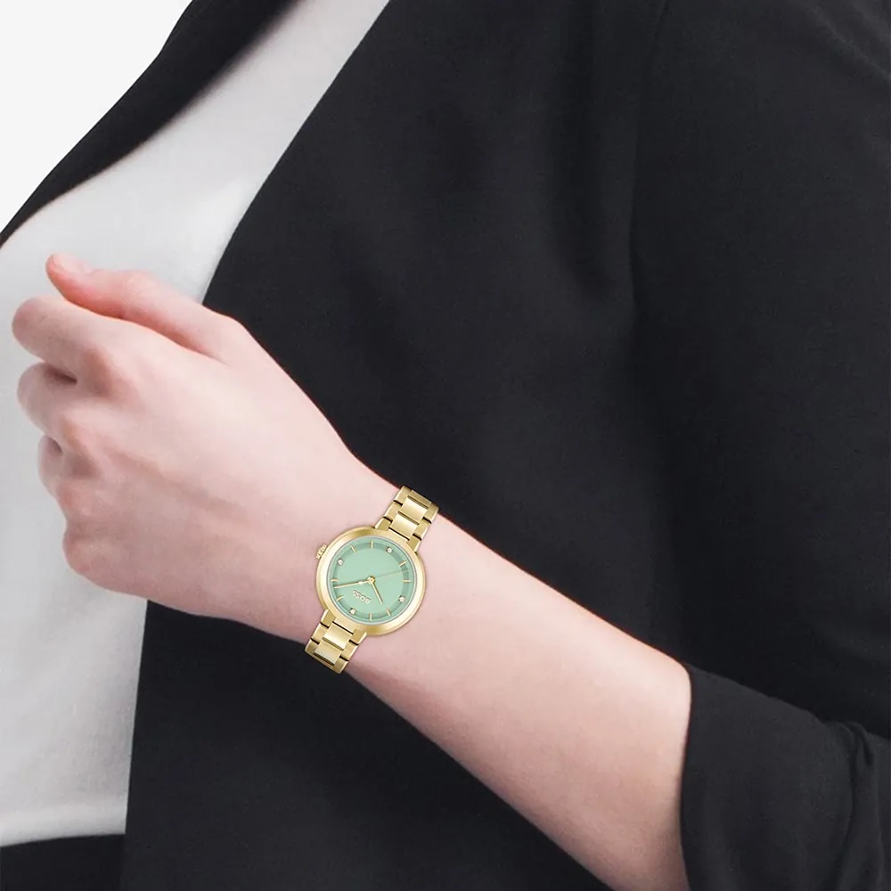 BOSS Sena Lady's Light Green Dial 34mm Gold Stainless Steel Bracelet 1502759 - 4