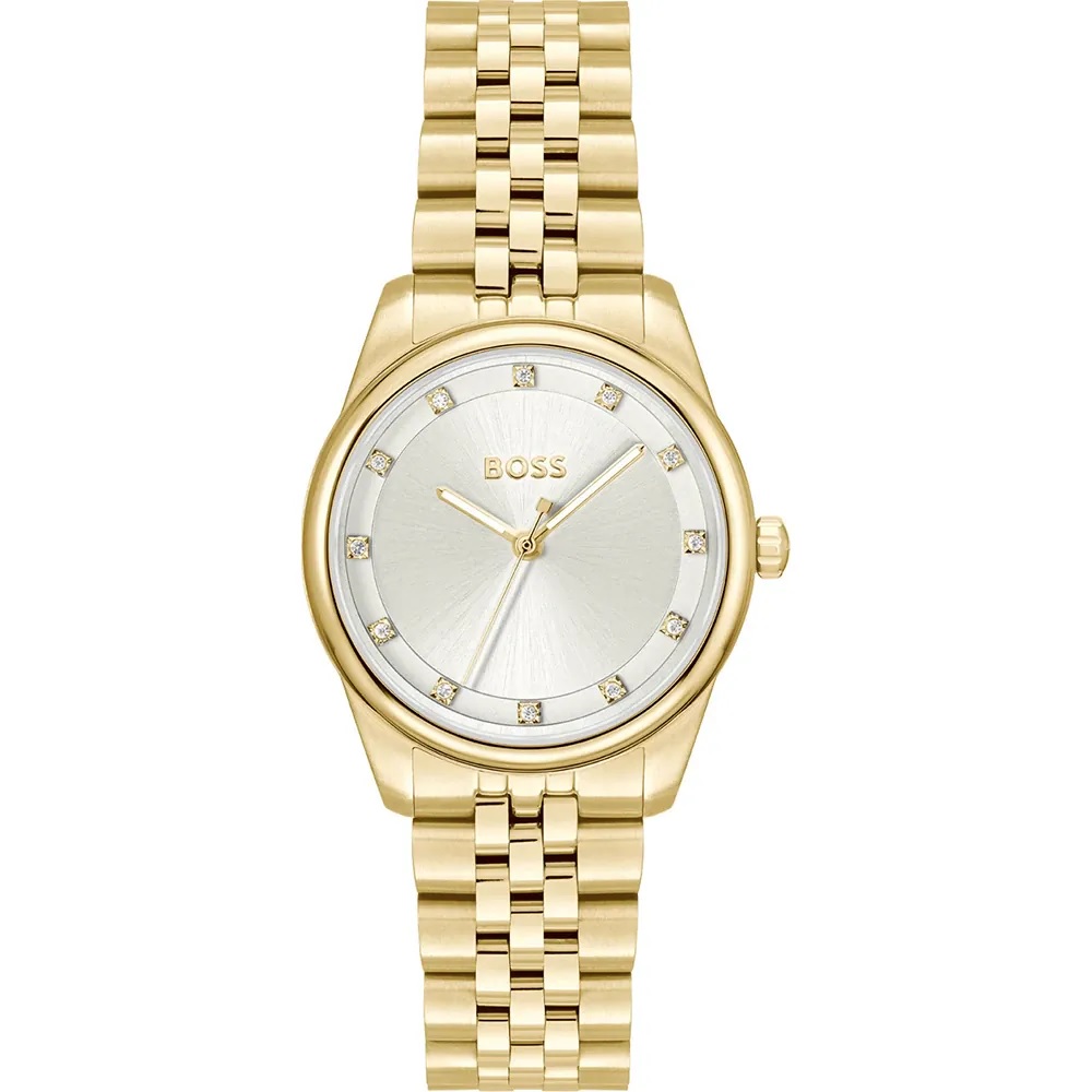 BOSS Graceful Precious Silver Dial 32mm Gold Stainless Steel Bracelet 1502810 - 