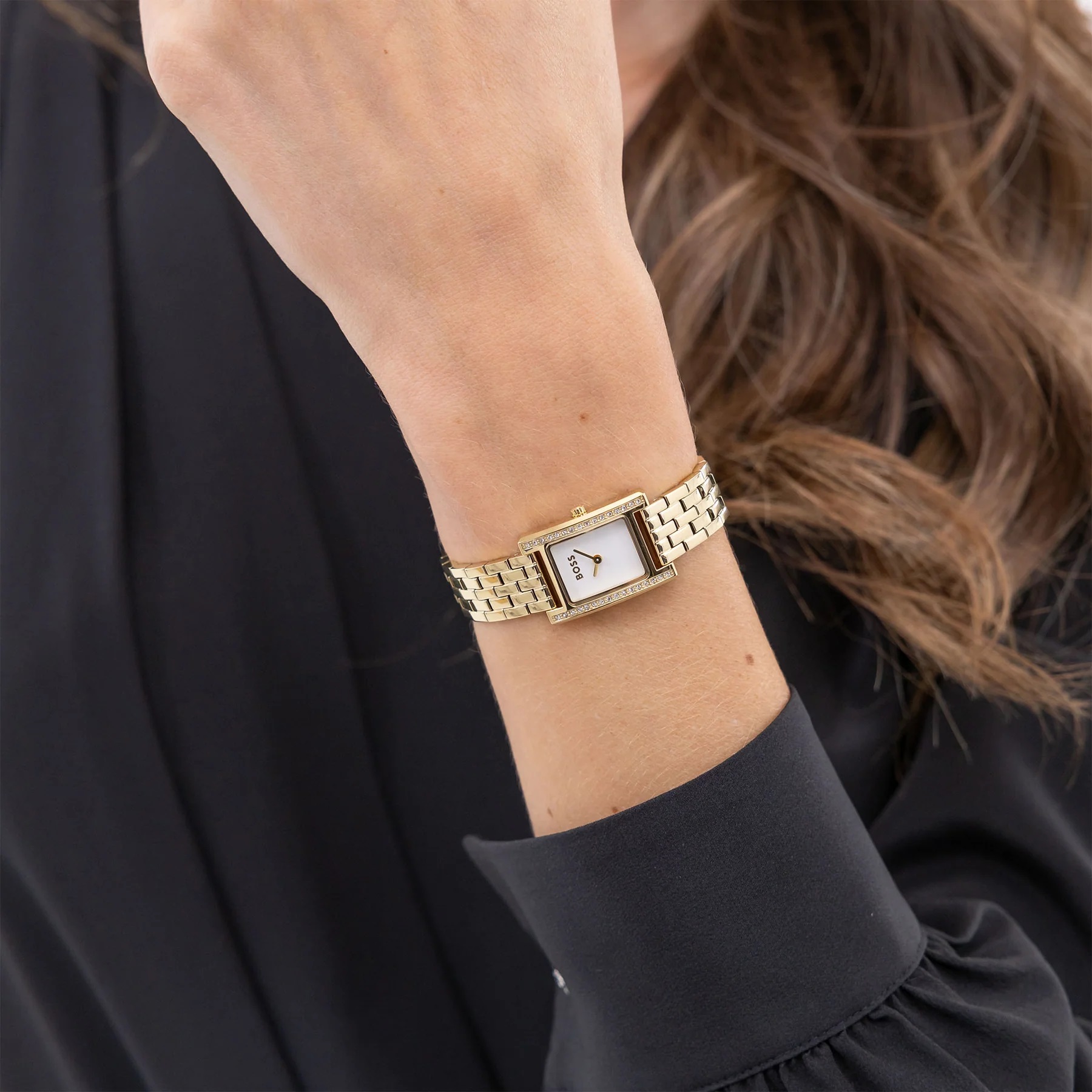 BOSS Lucy White Dial 18mm Gold Stainless Steel Bracelet 1502815 - 