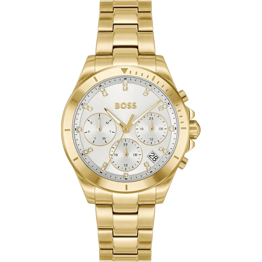 BOSS Alley Multifunction Gold Dial 36mm Gold Stainless Steel Bracelet 1502829 - 