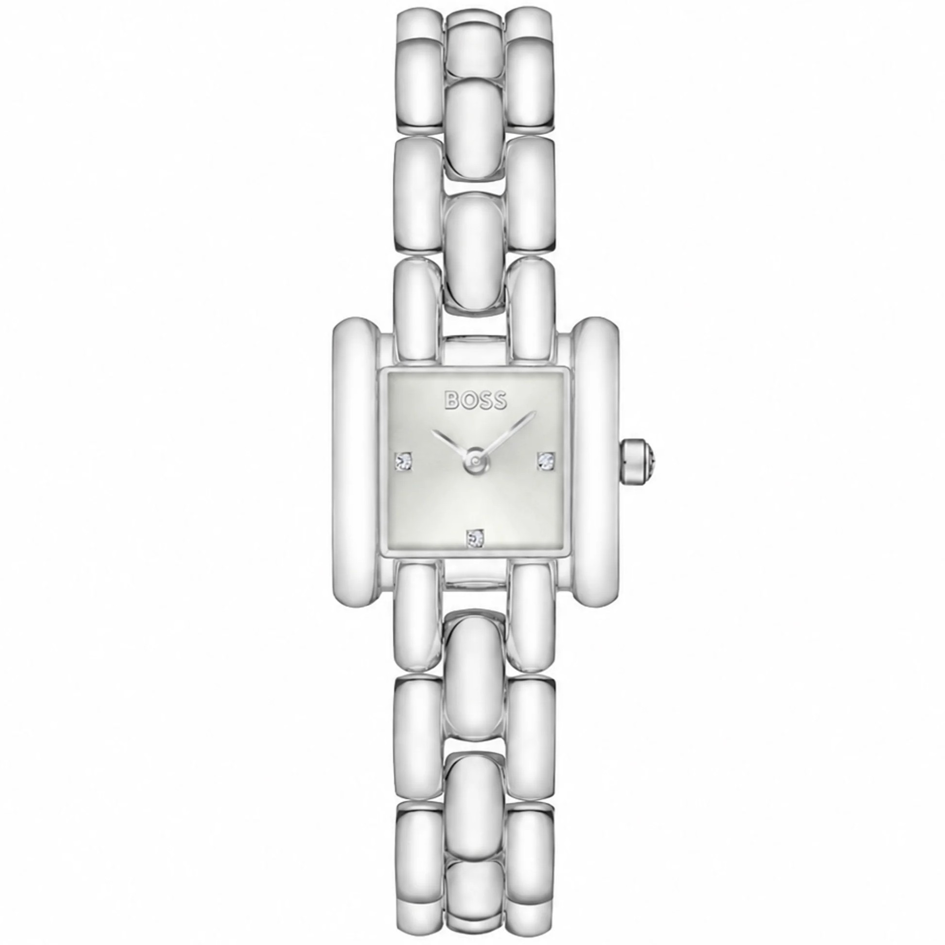 BOSS Violet White Mother of Pearl Dial 21mm Silver Stainless Steel Bracelet 1502873 - 