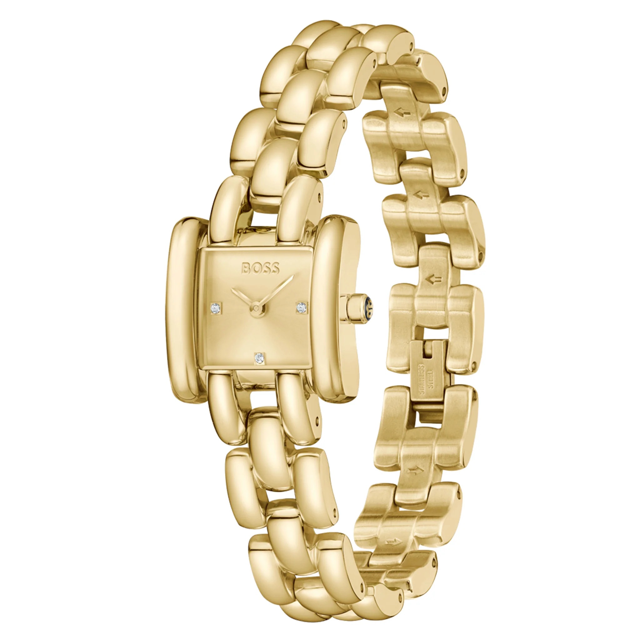 BOSS Violet Gold Dial 21mm Gold Stainless Steel Bracelet 1502874 - 