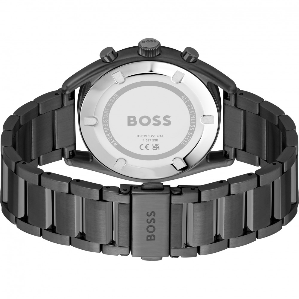 HUGO BOSS Top Watch Chronograph 44mm Black Stainless Steel Bracelet 1514095 - 3