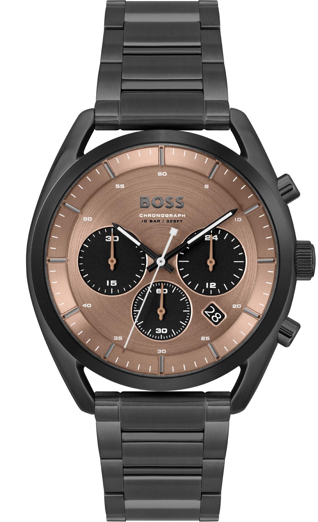 HUGO BOSS Top Watch Chronograph 44mm Black Stainless Steel Bracelet 1514095 - 1