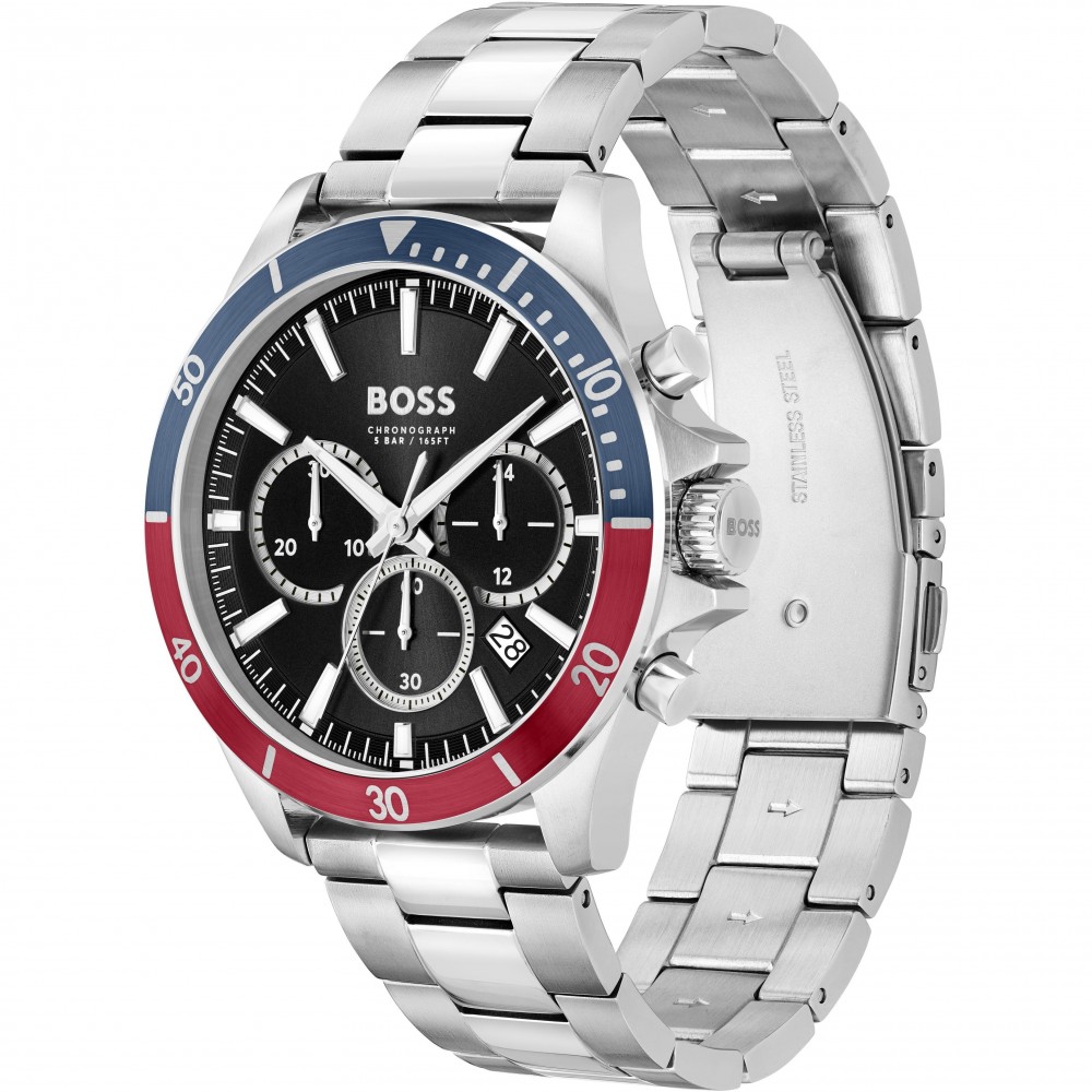 BOSS Troper Chronograph Black Dial 45mm Silver Stainless Steel Bracelet 1514108 - 2