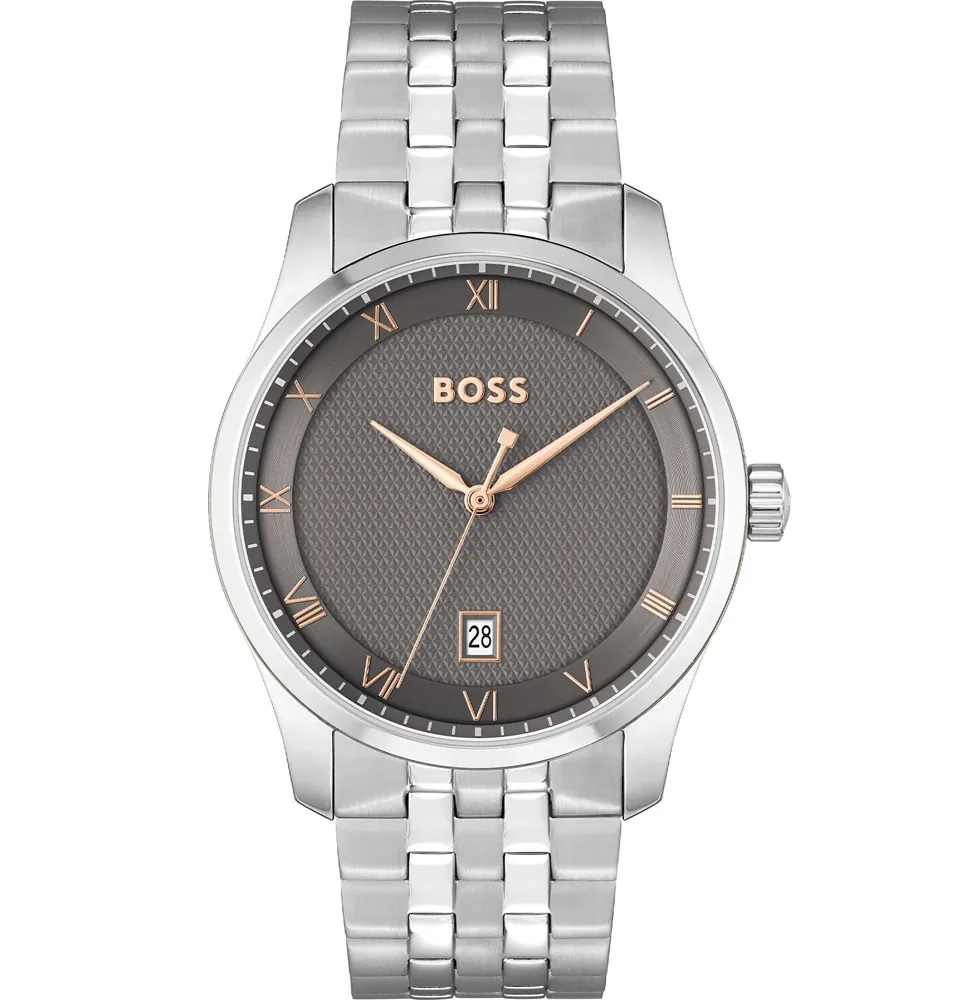 BOSS Principle Gray Dial 41mm Silver Stainless Steel Bracelet 1514116 - 