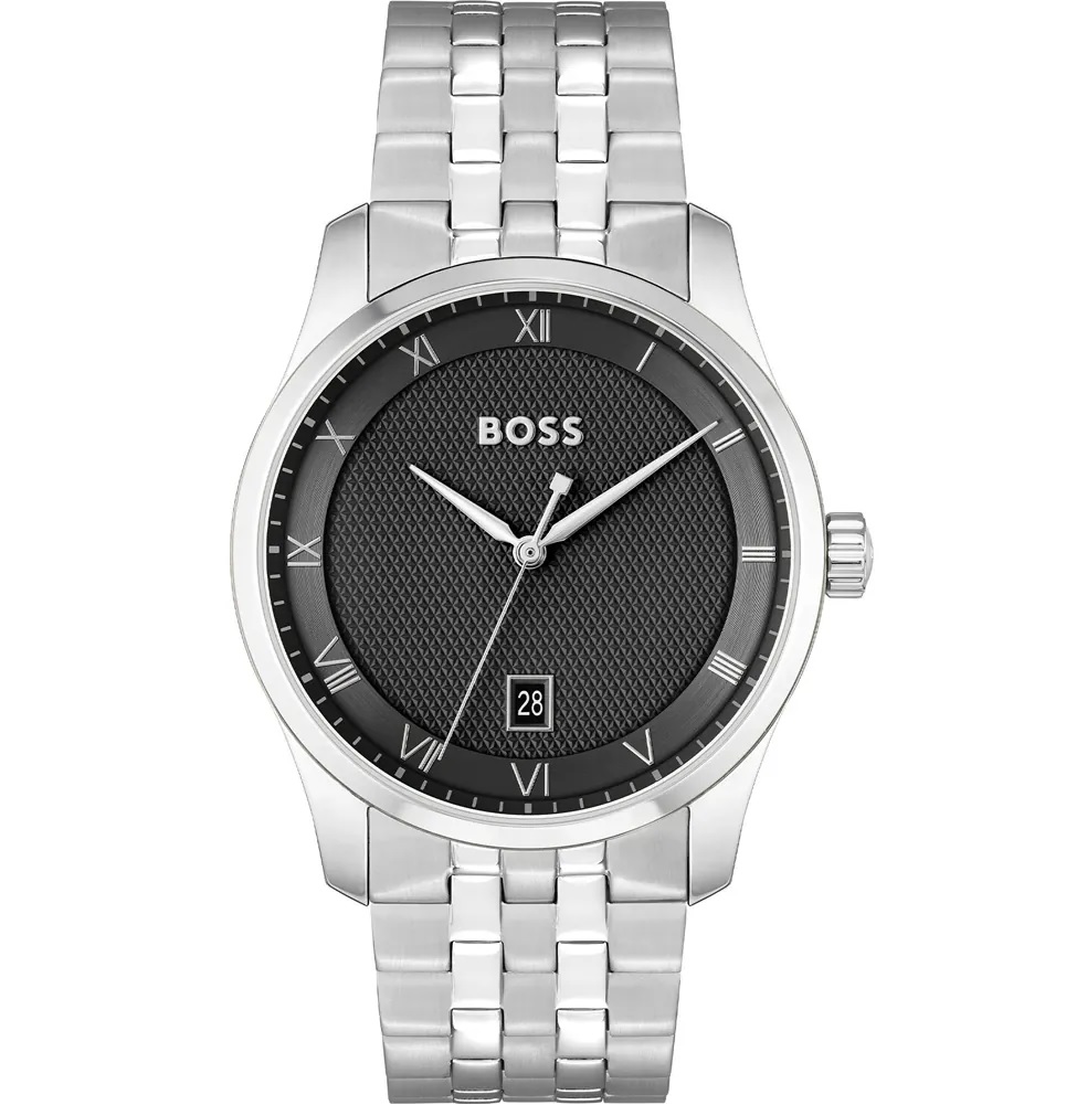 BOSS Principle Black Dial 41mm Silver Stainless Steel Bracelet 1514123 - 1