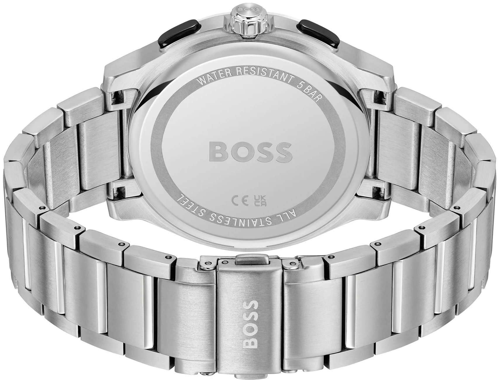 BOSS Peak 2.0 Chronograph Black Dial 45mm Silver Stainless Steel Bracelet 1514191 - 5