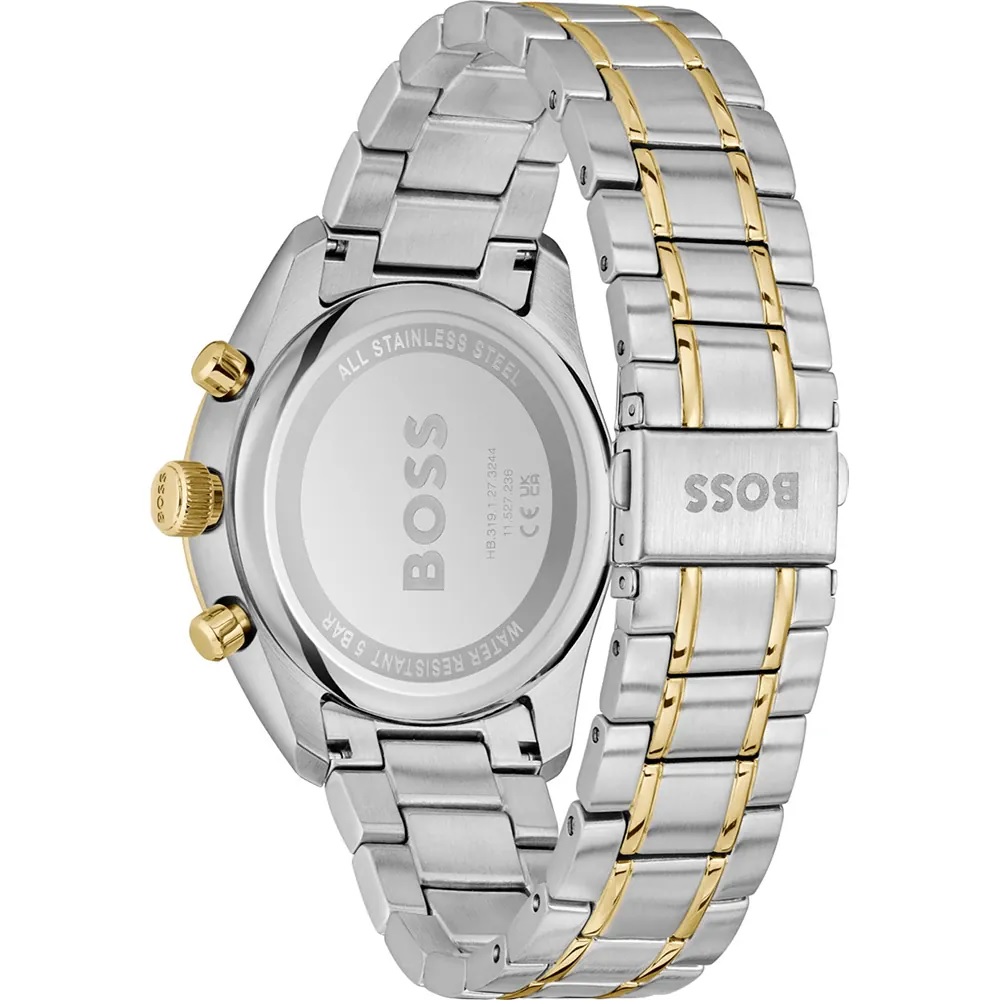 BOSS Grand Prix Chronograph Green Dial 44mm Two Tone Gold Stainless Steel Bracelet 1514227 - 3