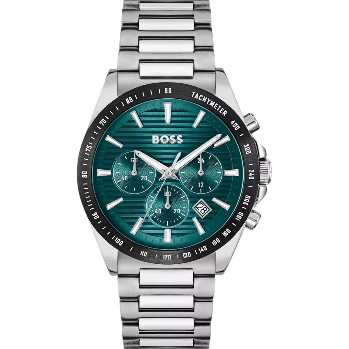 BOSS Strike Chronograph Green Dial 41mm Silver Stainless Steel Bracelet 1514241 - 
