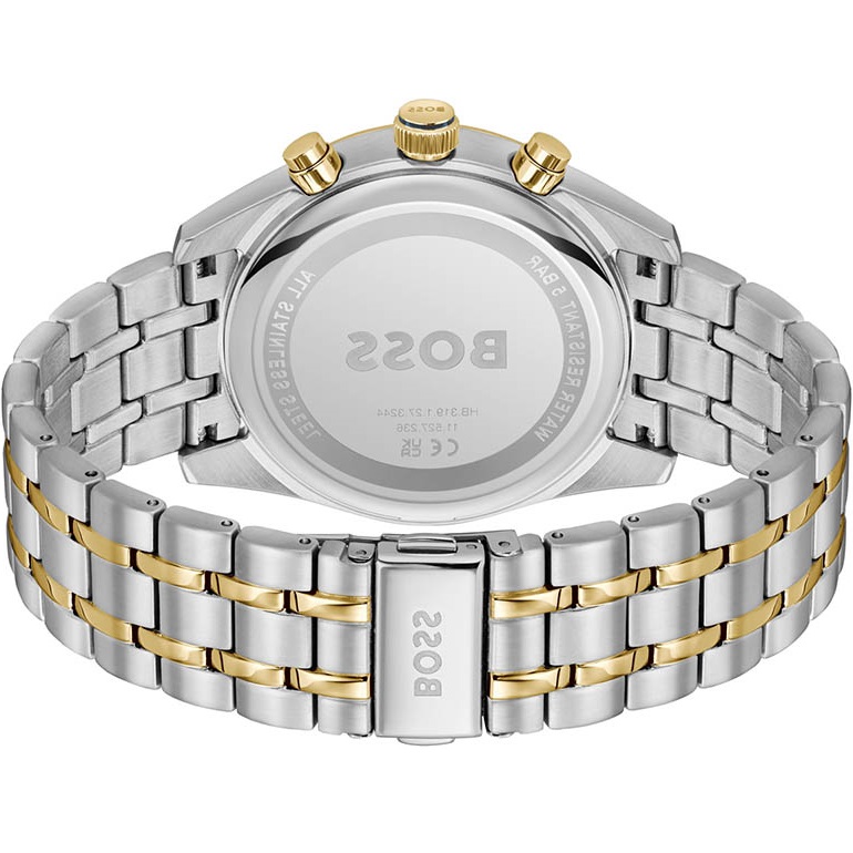 BOSS Skytraveller Chronograph Blue Dial 41mm Two Tone Gold Stainless Steel Bracelet 1514247 - 3