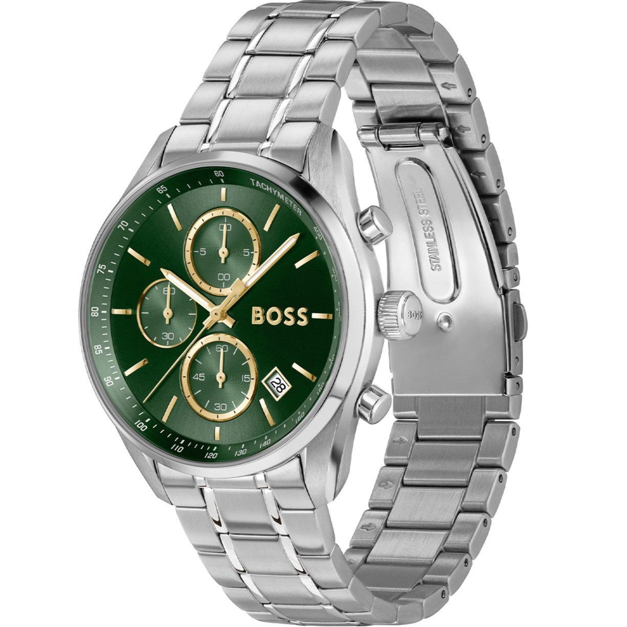 BOSS Grand Prix Chronograph Green Dial 40mm Silver Stainless Steel Bracelet 1514265 - 3