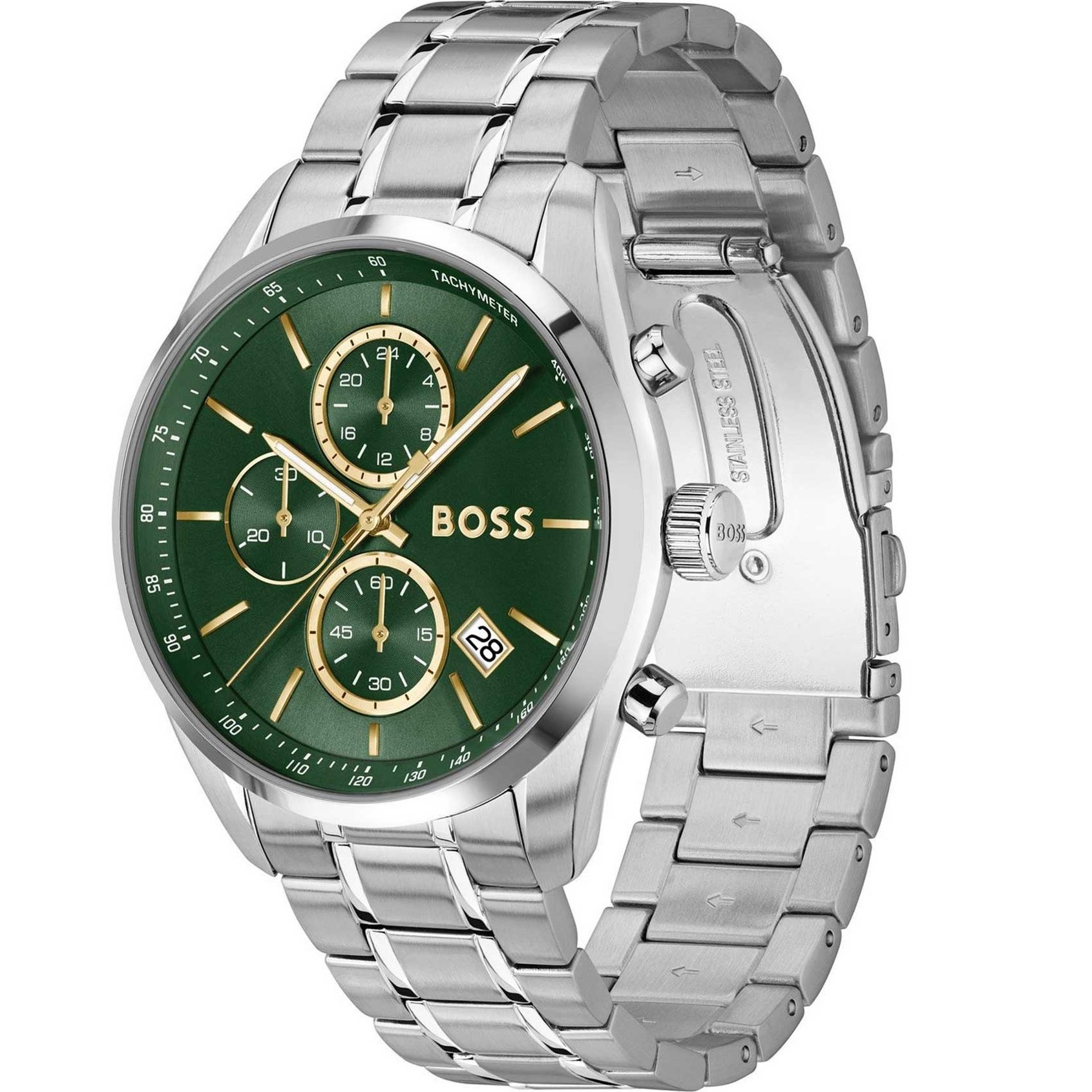 BOSS Grand Prix Chronograph Green Dial 43mm Silver Stainless Steel Bracelet 1514266 - 3