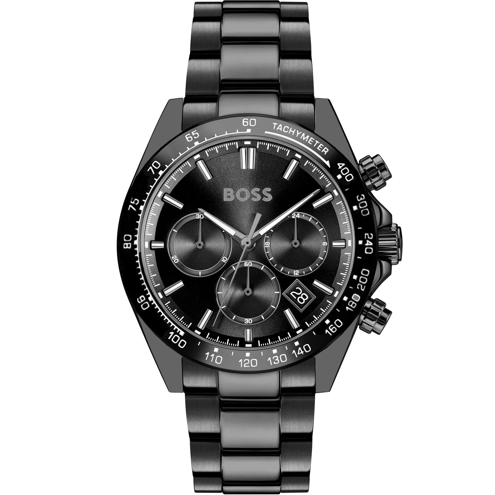 BOSS Tourmaster Chronograph Black Dial 43mm Black Stainless Steel Bracelet 1514271 - 