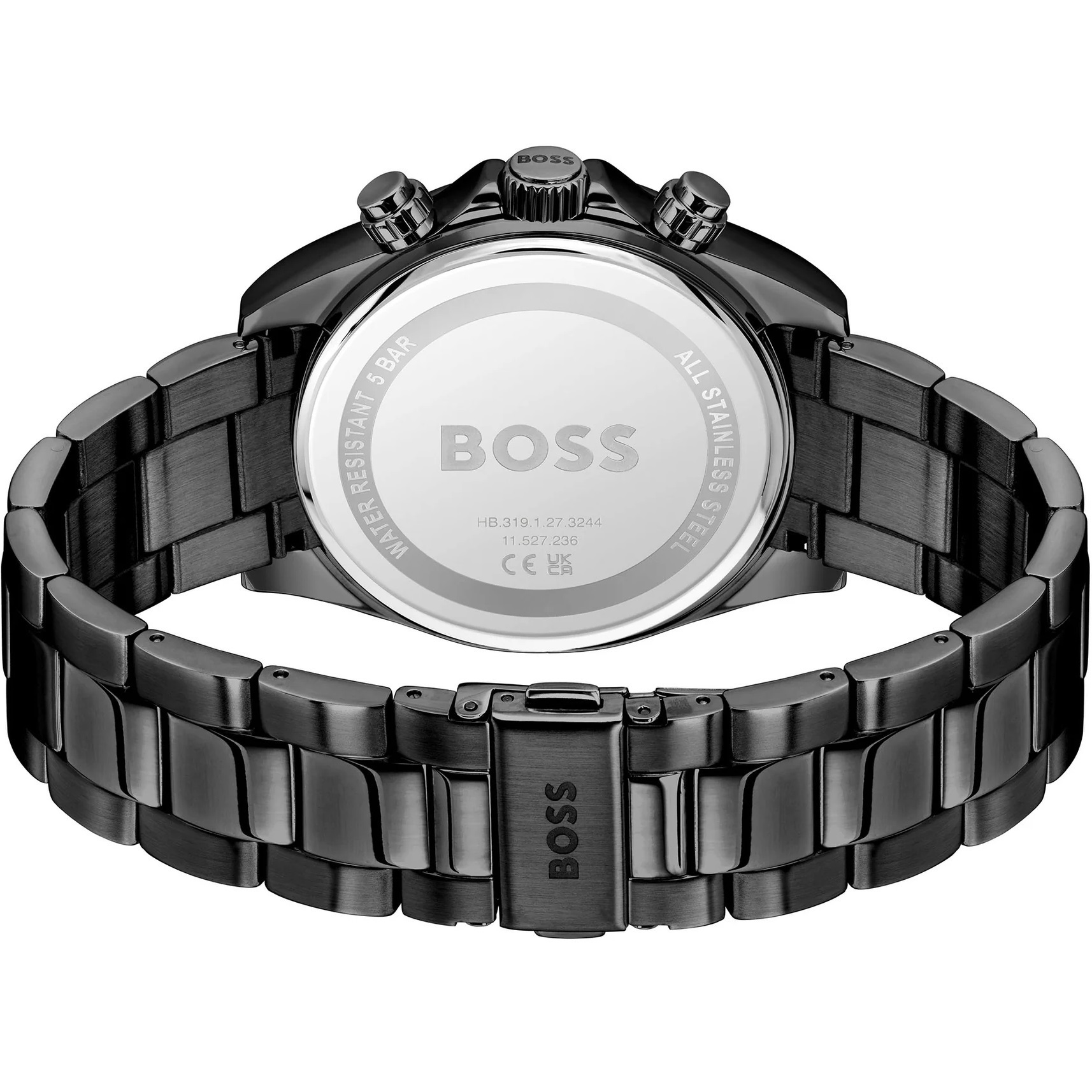 BOSS Tourmaster Chronograph Black Dial 43mm Black Stainless Steel Bracelet 1514271 - 4