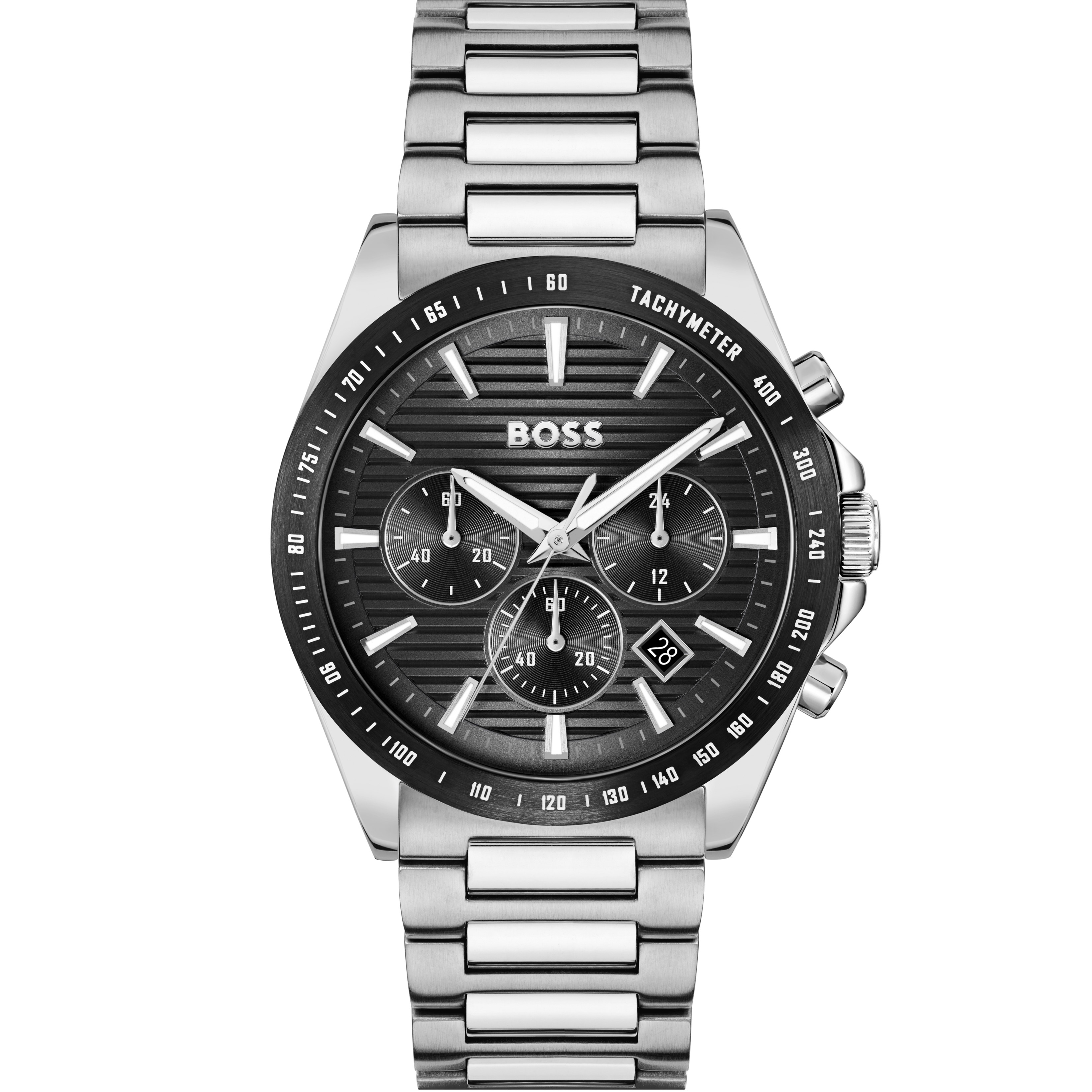 BOSS Strike Chronograph Black Dial 41mm Silver Stainless Steel Bracelet 1514290 - 