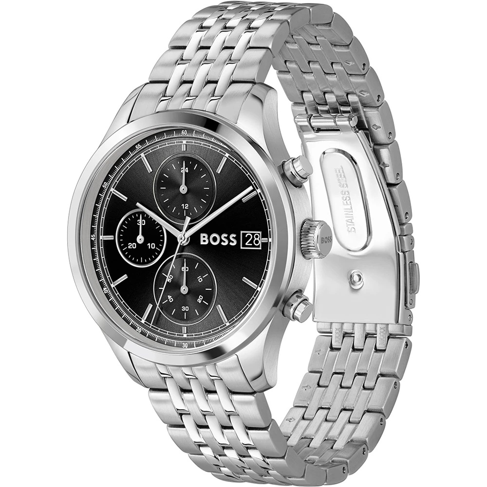BOSS Stratus Chronograph Black Dial 41mm Silver Stainless Steel Bracelet 1514328 - 3