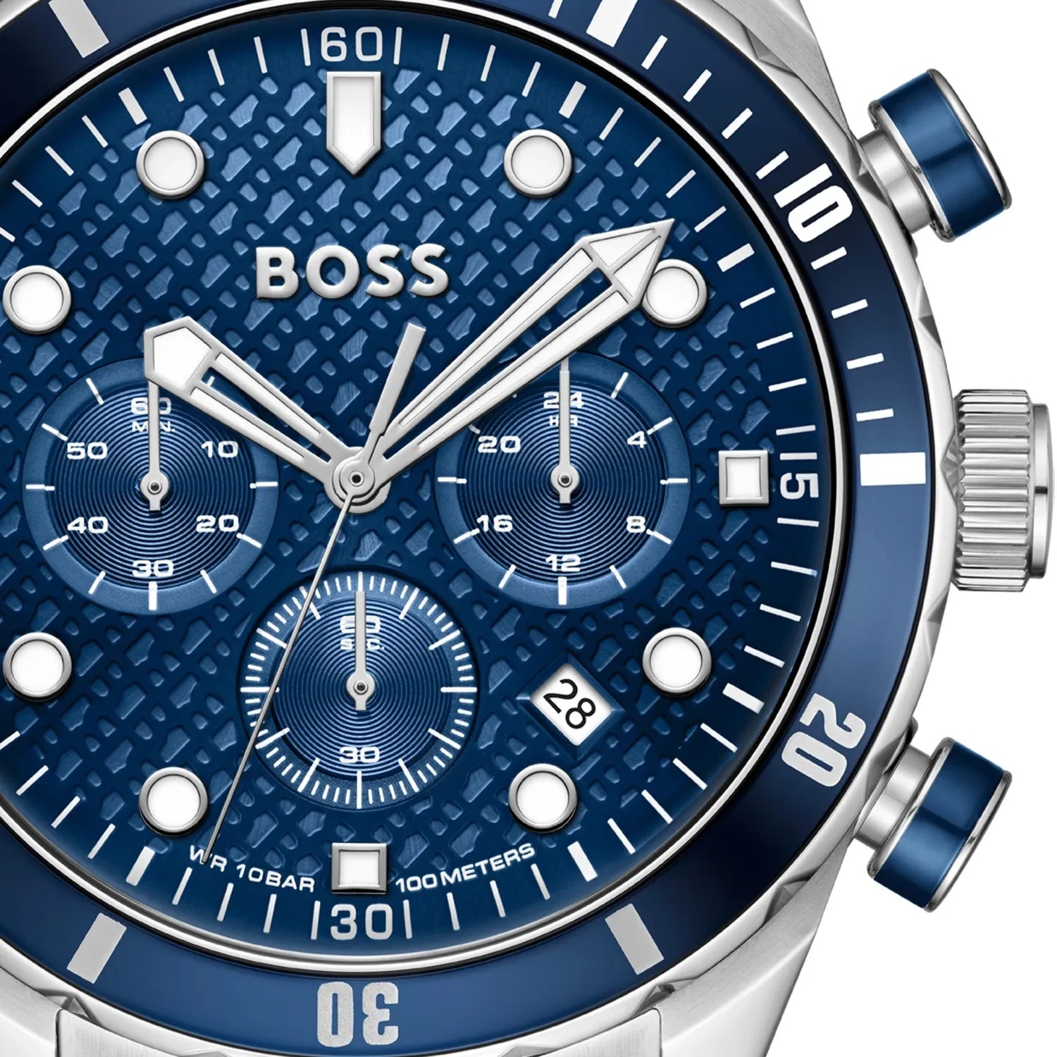 BOSS Chromonatix Chronograph Blue Dial 44mm Silver Stainless Steel Bracelet 1514338 - 3