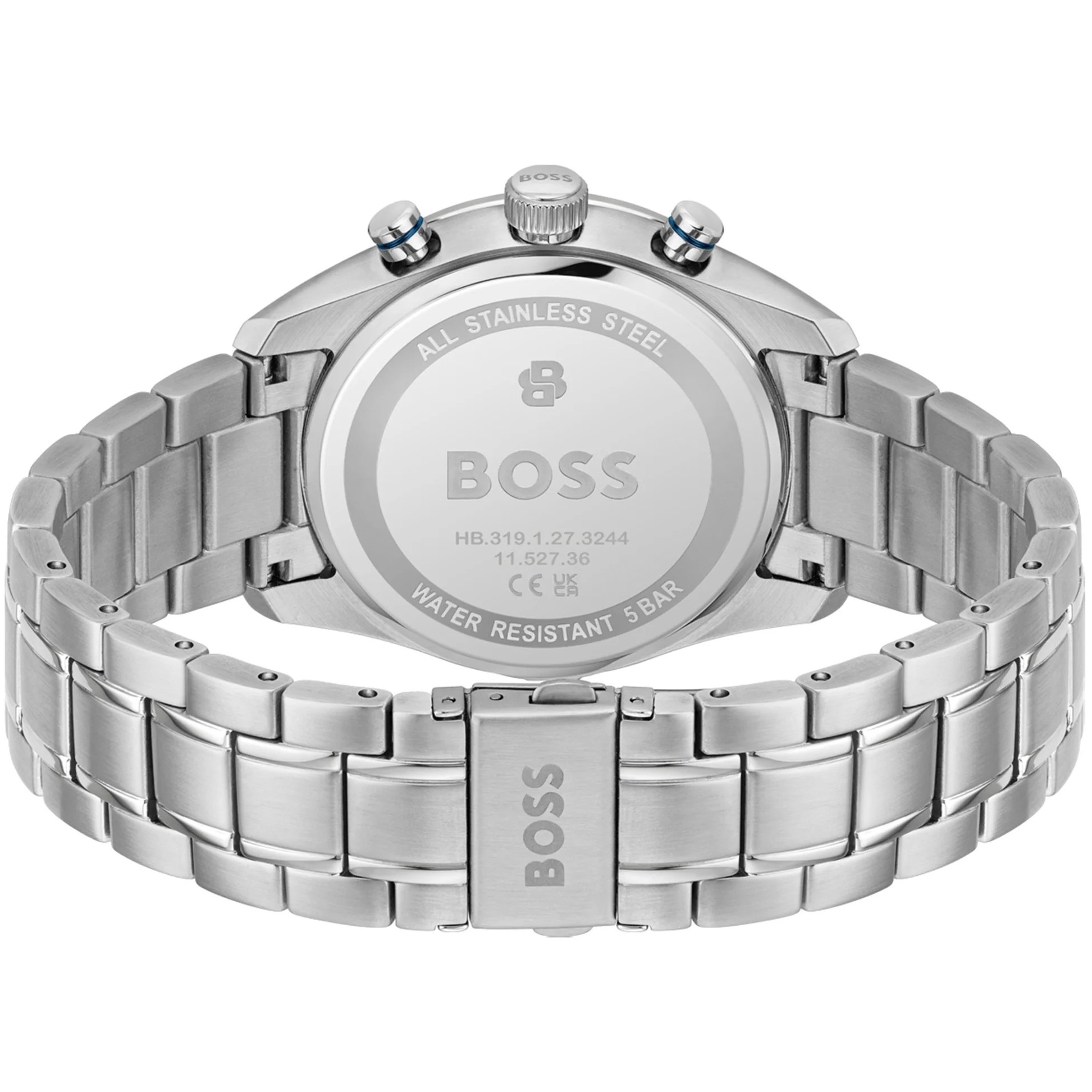 BOSS Grand Prix Chronograph Blue Dial 44mm Silver Stainless Steel Bracelet 1514344 - 3