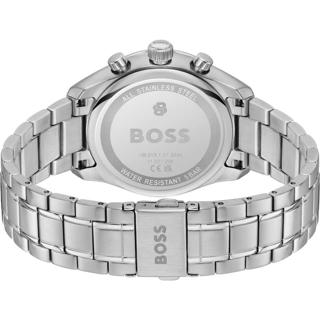 BOSS Grand Prix Chronograph Blue Dial 44mm Silver Stainless Steel Bracelet 1514360 - 
