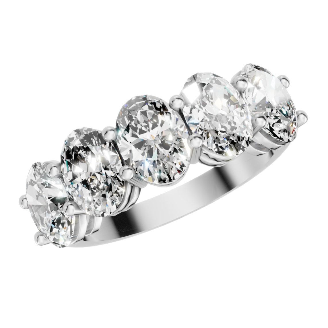 ΔΑΧΤΥΛΙΔΙ Σειρέ BULEVARDI Κ14 Λευκό Χρυσό με 2.62ct Lab-Grown Διαμάντια LG1539 - 