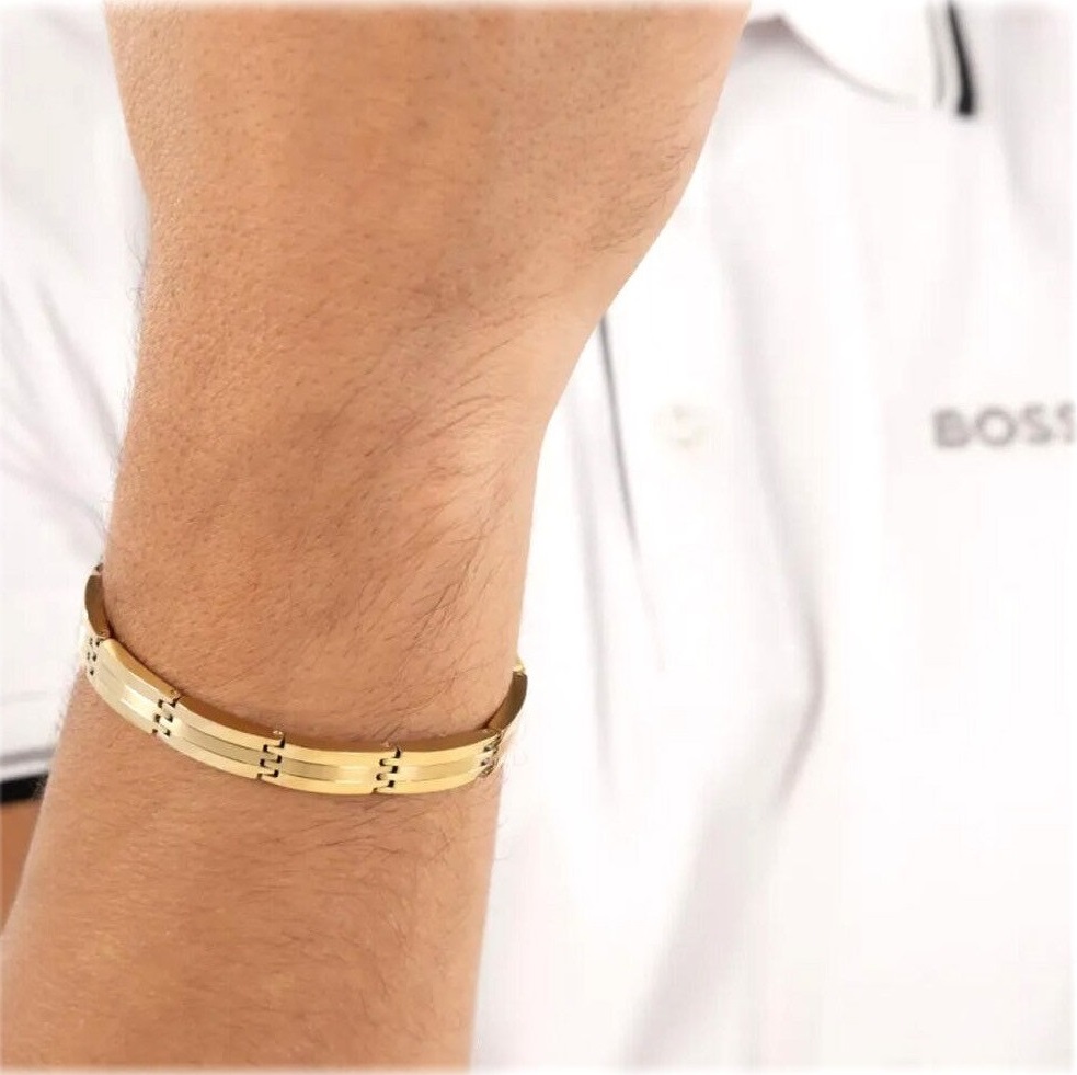 ΒΡΑΧΙΟΛΙ Ανδρικό BOSS από Επιχρυσωμένο Ανοξείδωτο Ατσάλι 1580805 - 