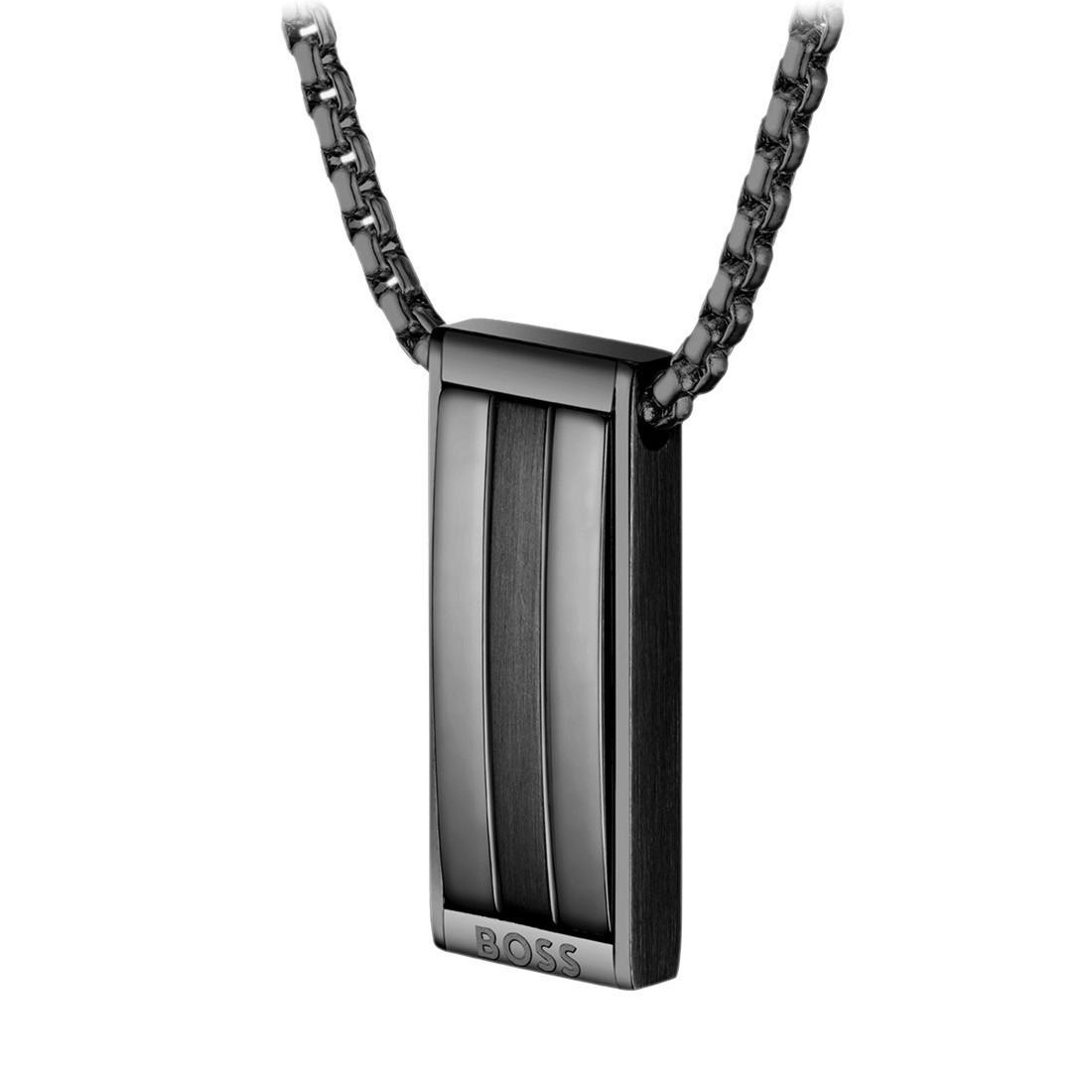 ΜΕΝΤΑΓΙΟΝ Ανδρικό BOSS από Μάυρο Ανοξείδωτο Ατσάλι 1580834 - 