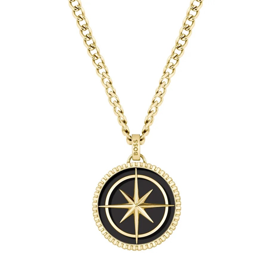 ΜΕΝΤΑΓΙΟΝ Ανδρικό BOSS από Χρυσό Ανοξείδωτο Ατσάλι 1580842 - 